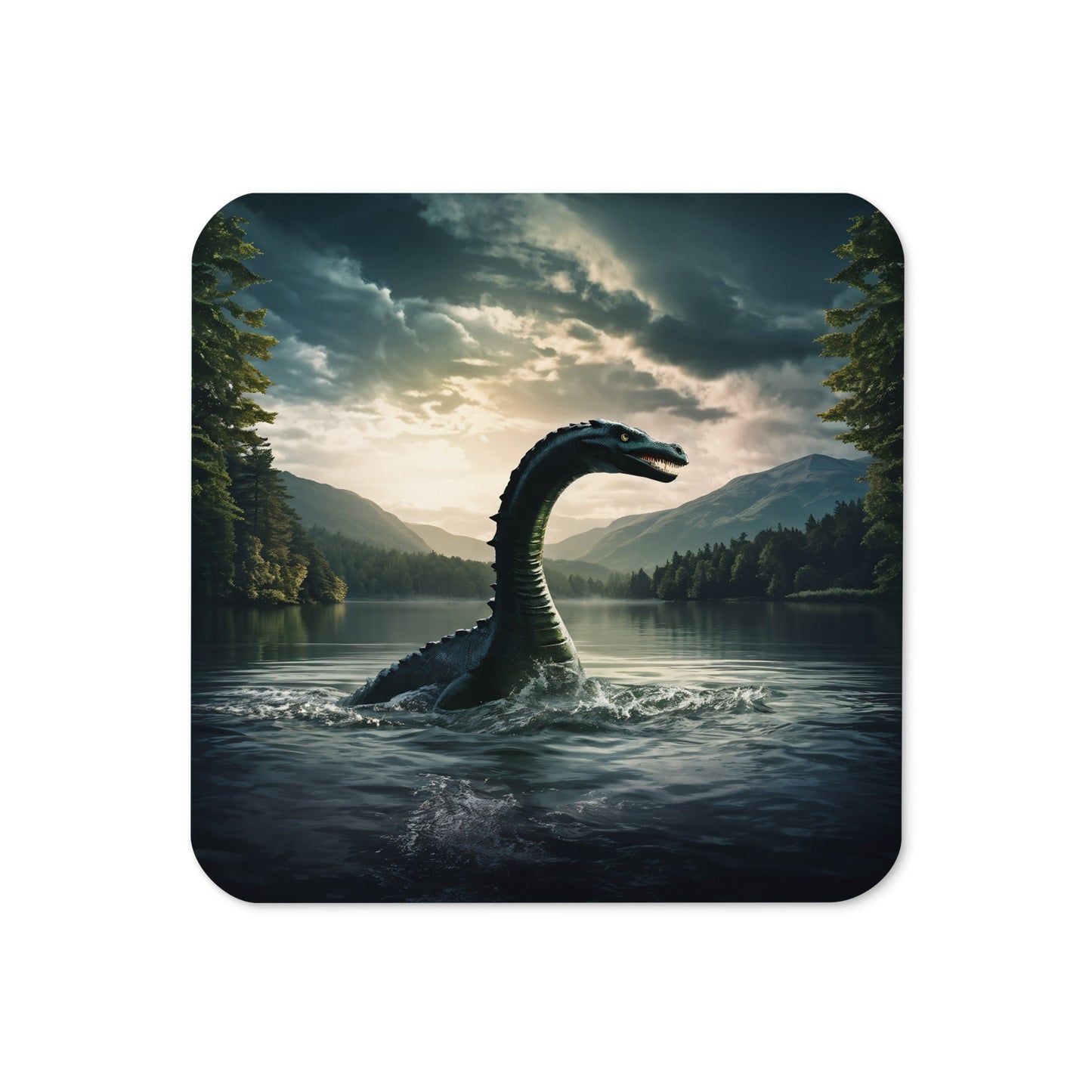 Lake Monster Cork - back Coaster - Coasters - Discovery Co.