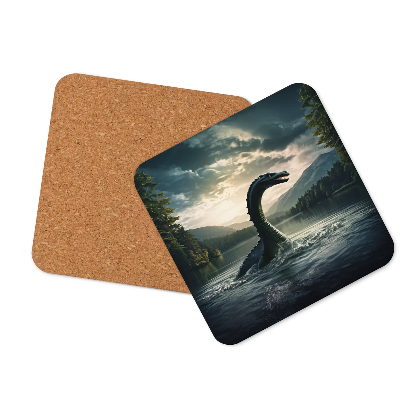 Lake Monster Cork - back Coaster - Coasters - Discovery Co.