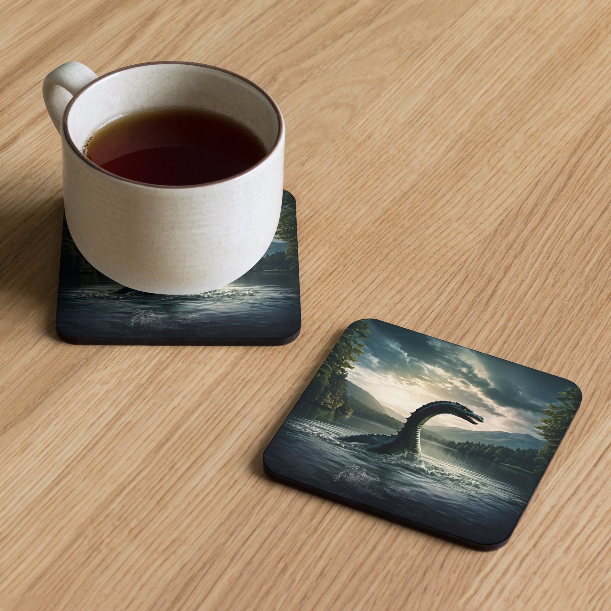 Lake Monster Cork-back Coaster - Coasters - Discovery Co.