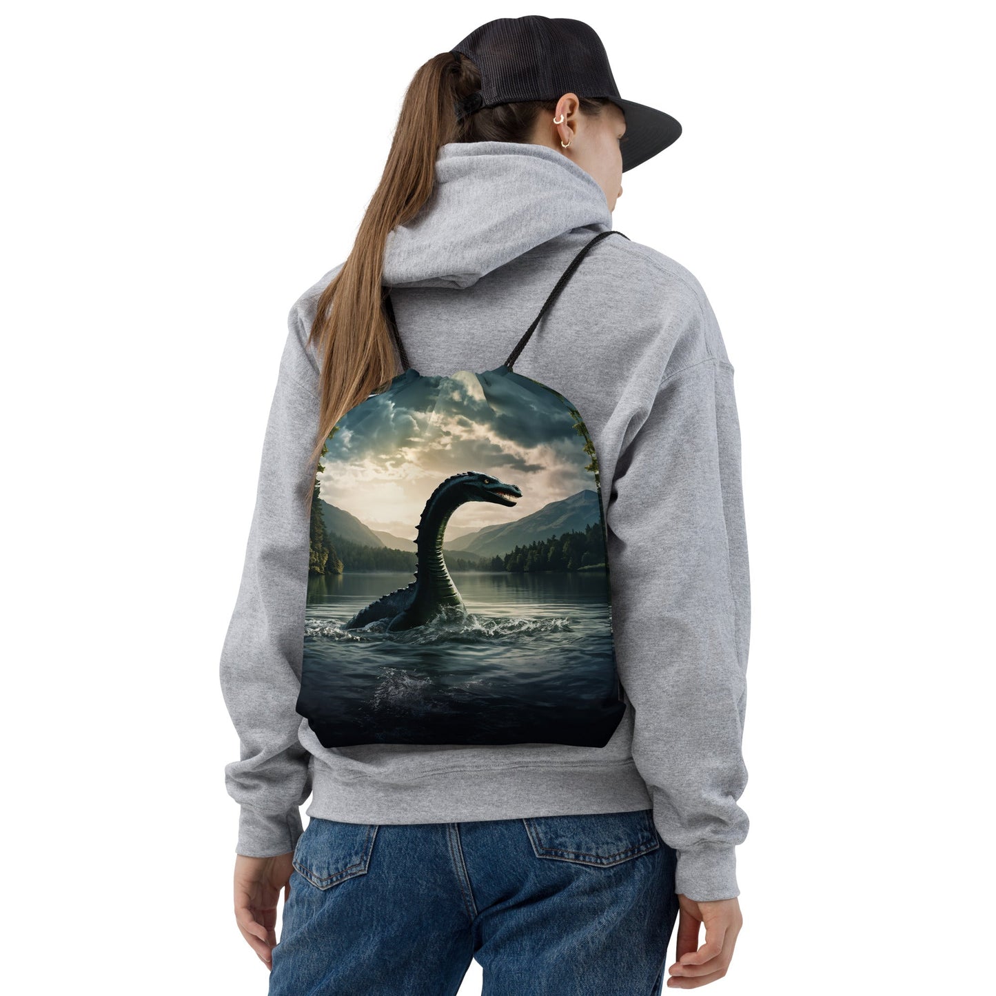 Lake Monster Drawstring Bag - Drawstring Bag - Discovery Co.