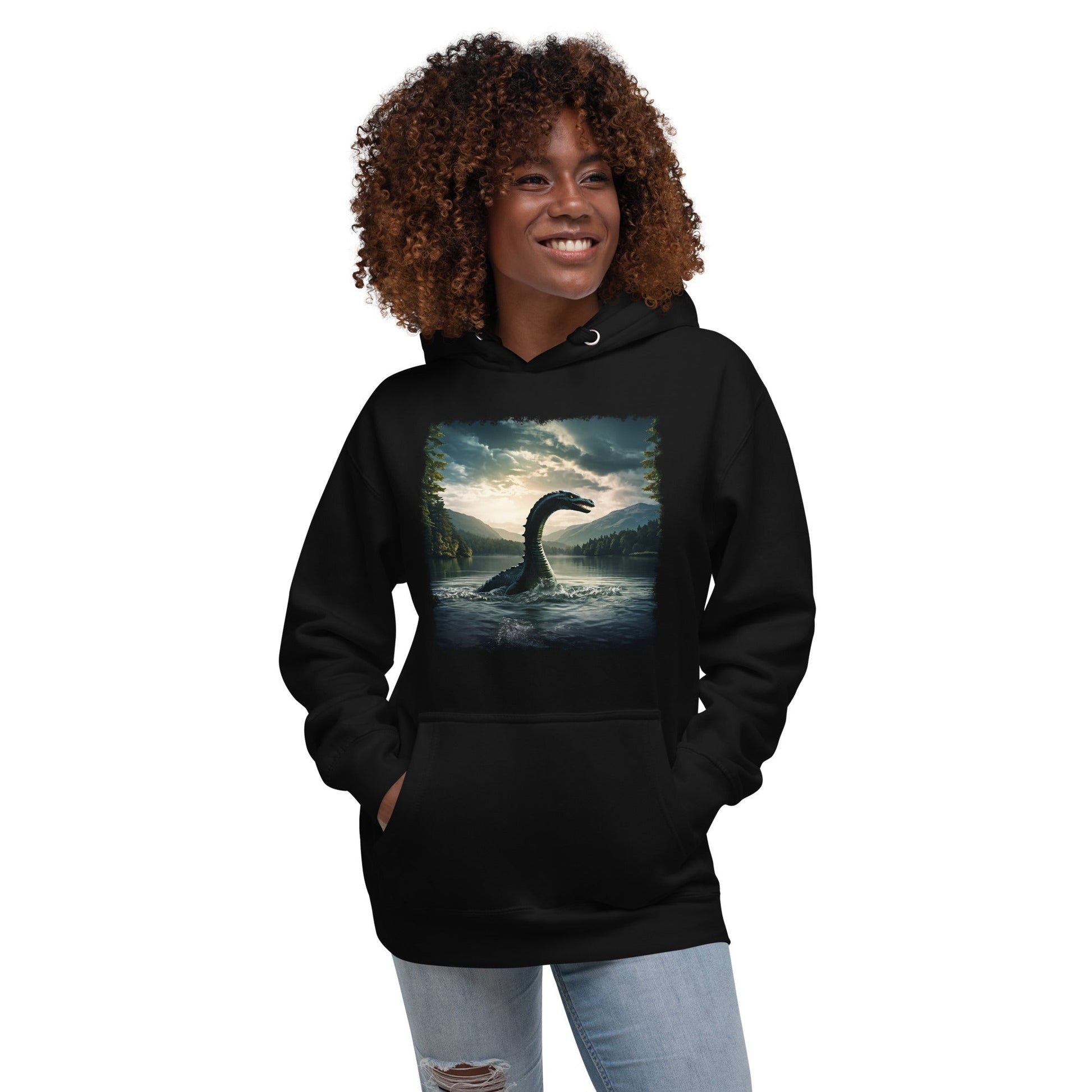 Lake Monster Dual Images Print Unisex Hoodie - Hoodies - Discovery Co.