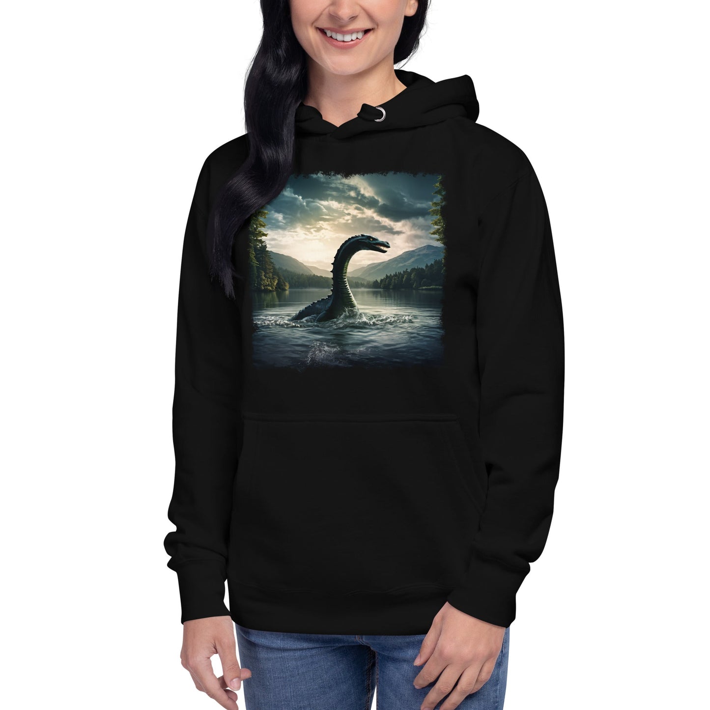 Lake Monster Dual Images Print Unisex Hoodie - Hoodies - Discovery Co.