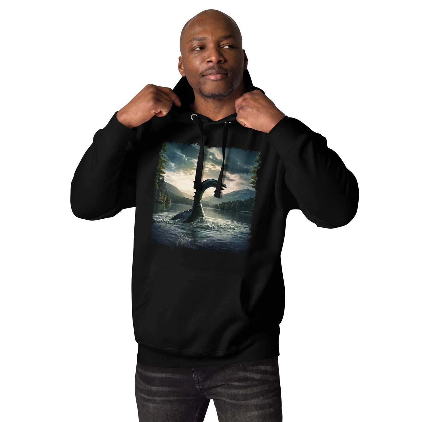 Lake Monster Dual Images Print Unisex Hoodie - Hoodies - Discovery Co.