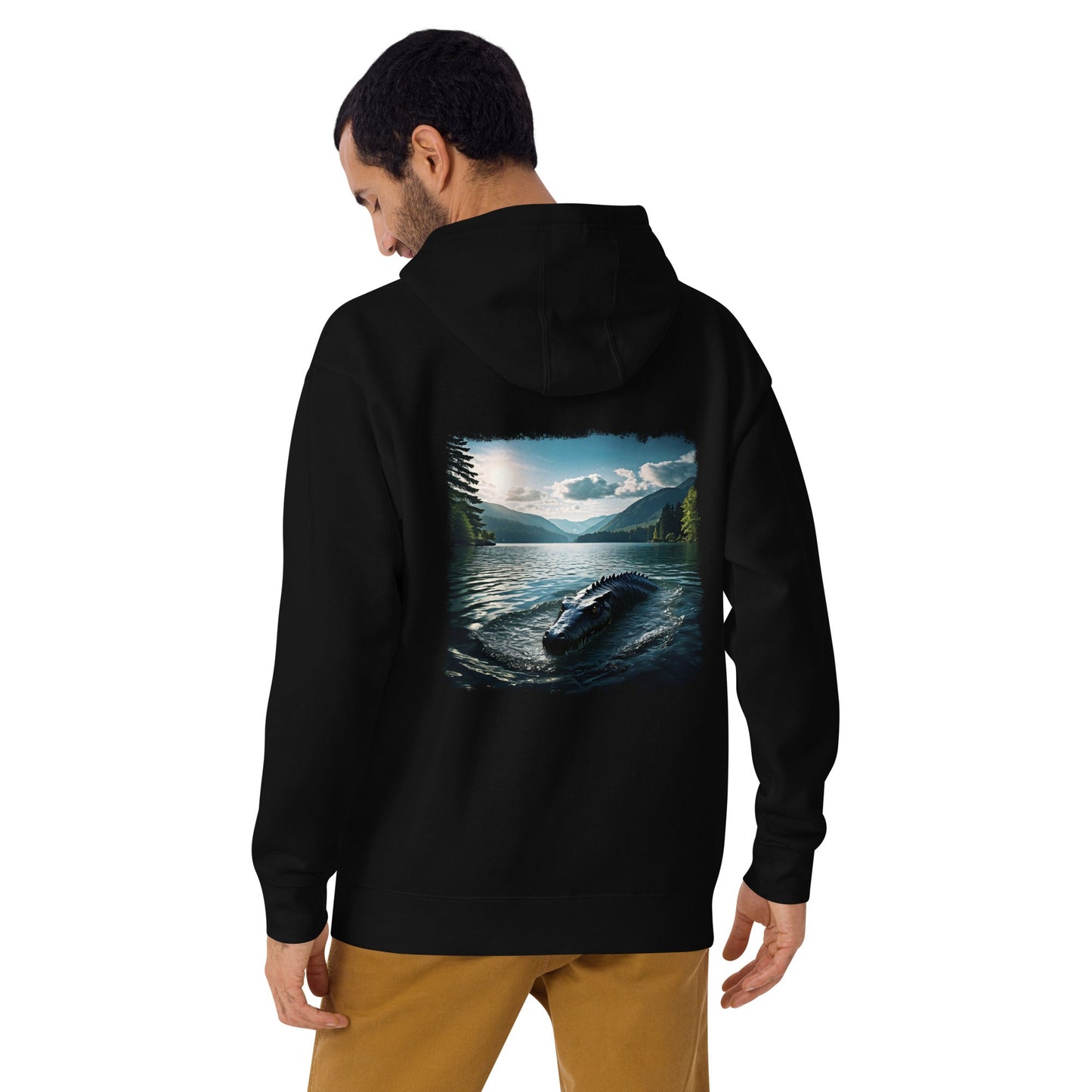 Lake Monster Dual Images Print Unisex Hoodie - Hoodies - Discovery Co.