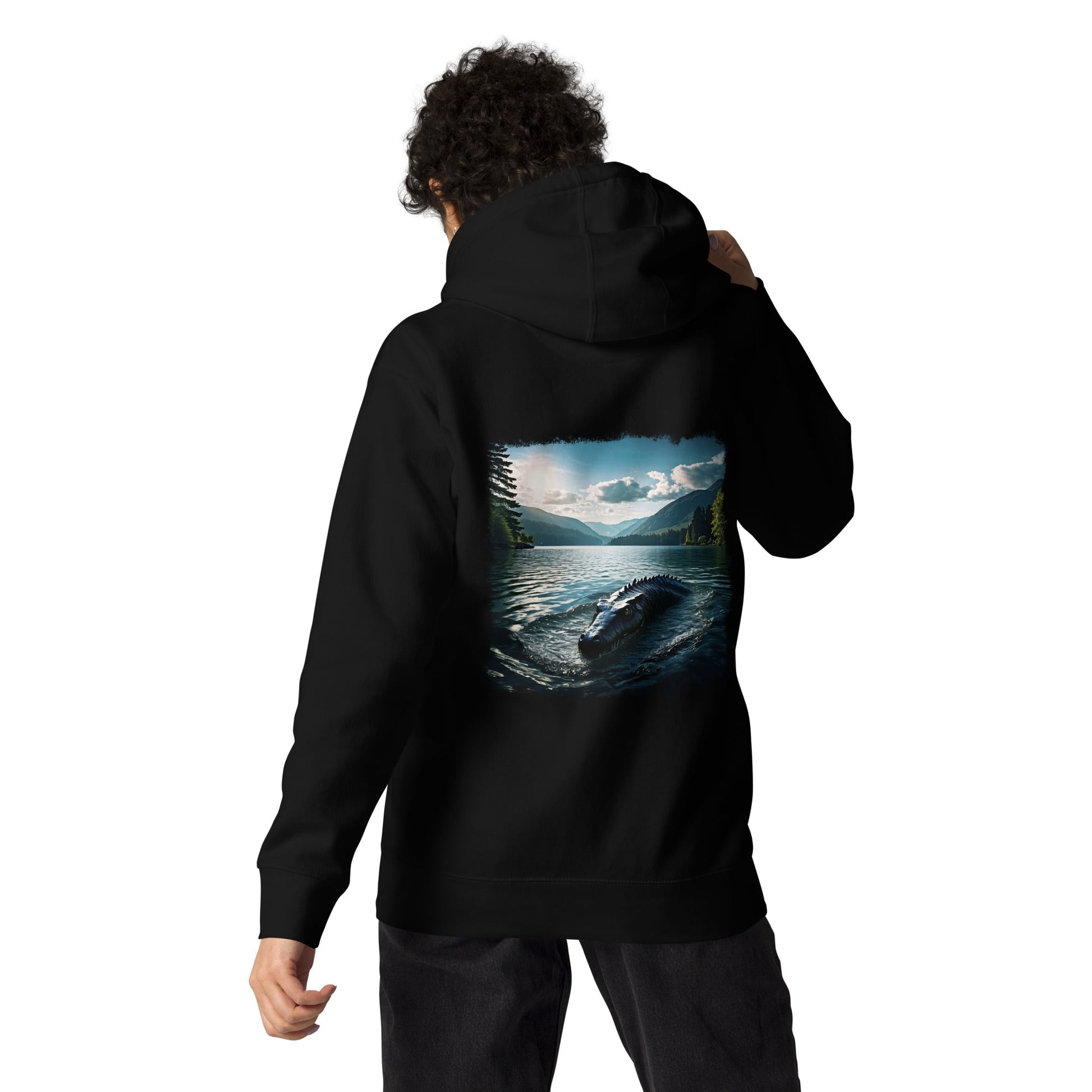 Lake Monster Dual Images Print Unisex Hoodie - Hoodies - Discovery Co.