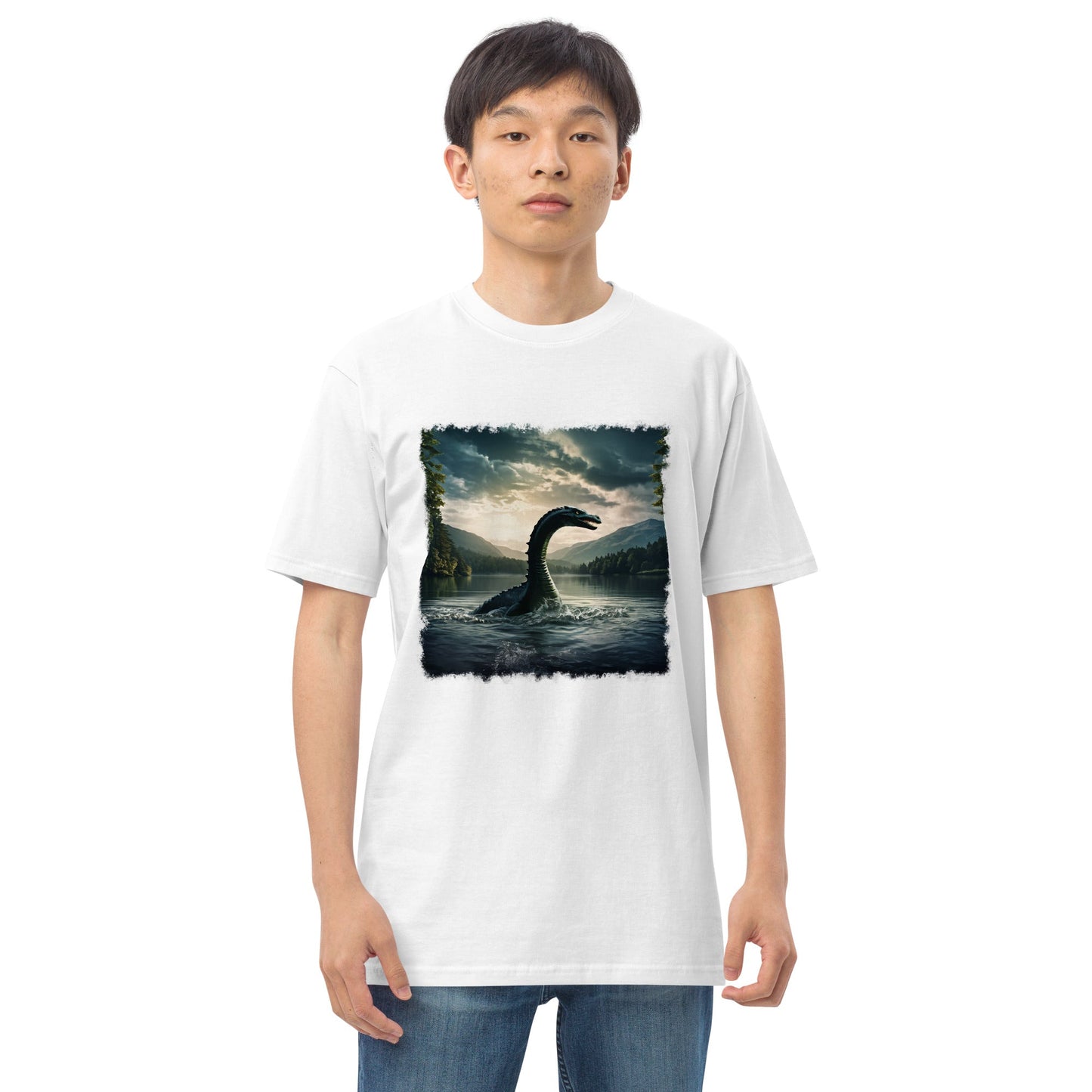 Lake Monster Men’s Premium Heavyweight Tee - Men's Shirts - Discovery Co.