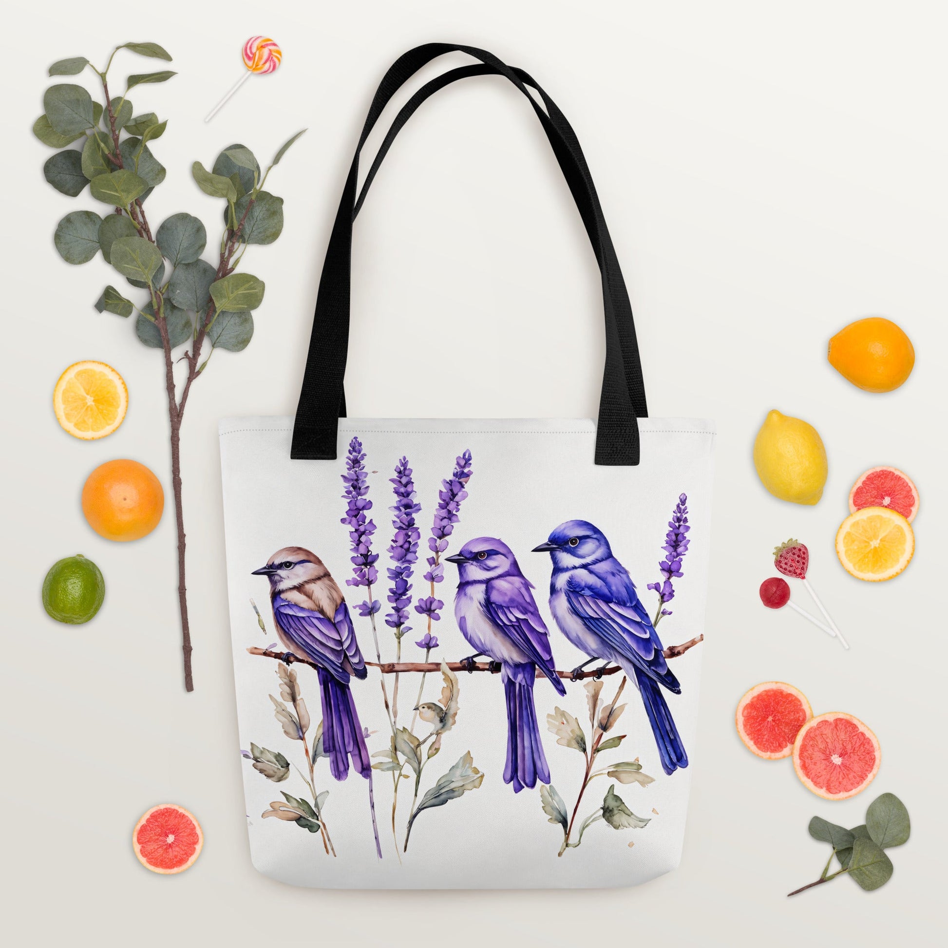 Lavender Watercolor Birds Tote Bag - Tote Bags - Discovery Co.