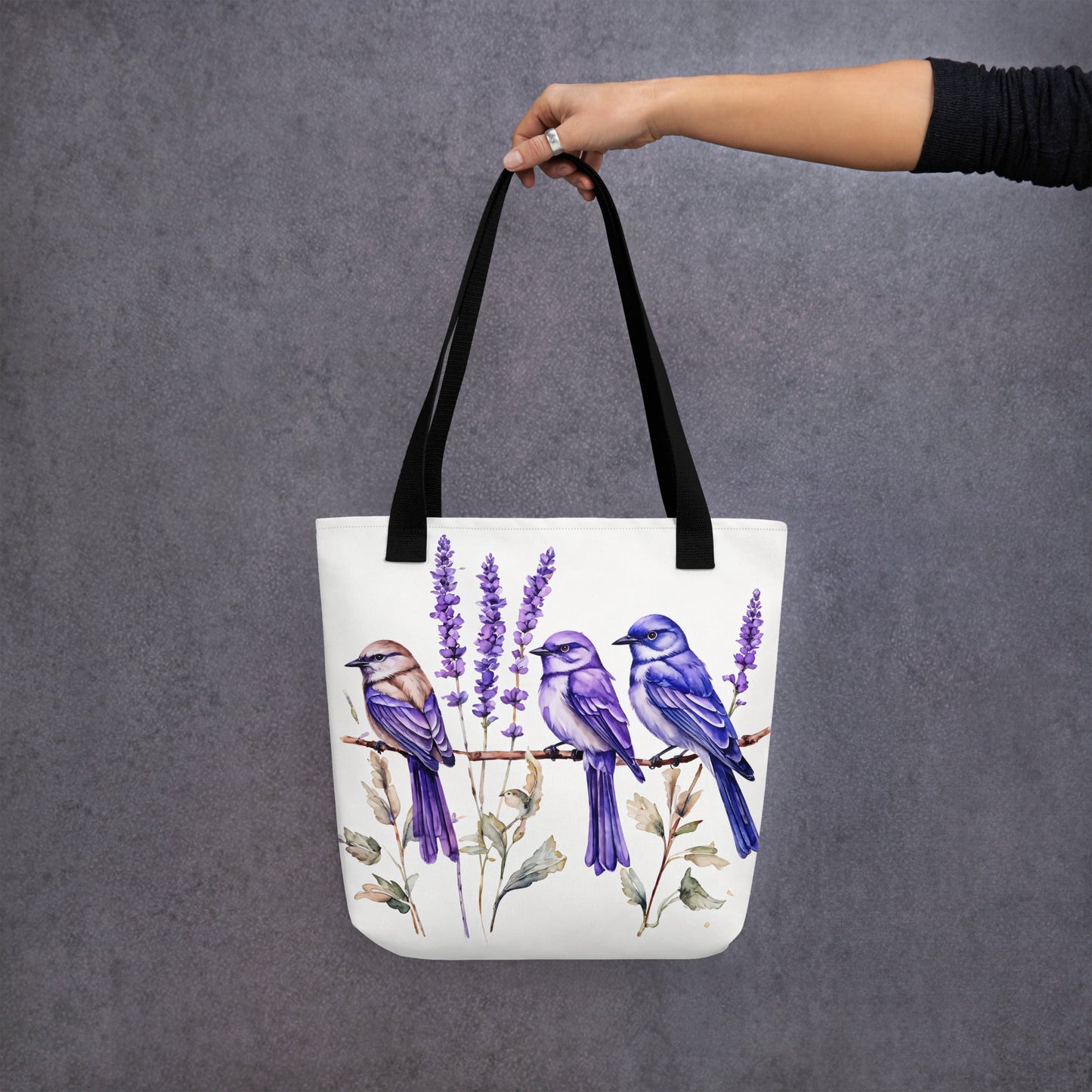 Lavender Watercolor Birds Tote Bag - Tote Bags - Discovery Co.