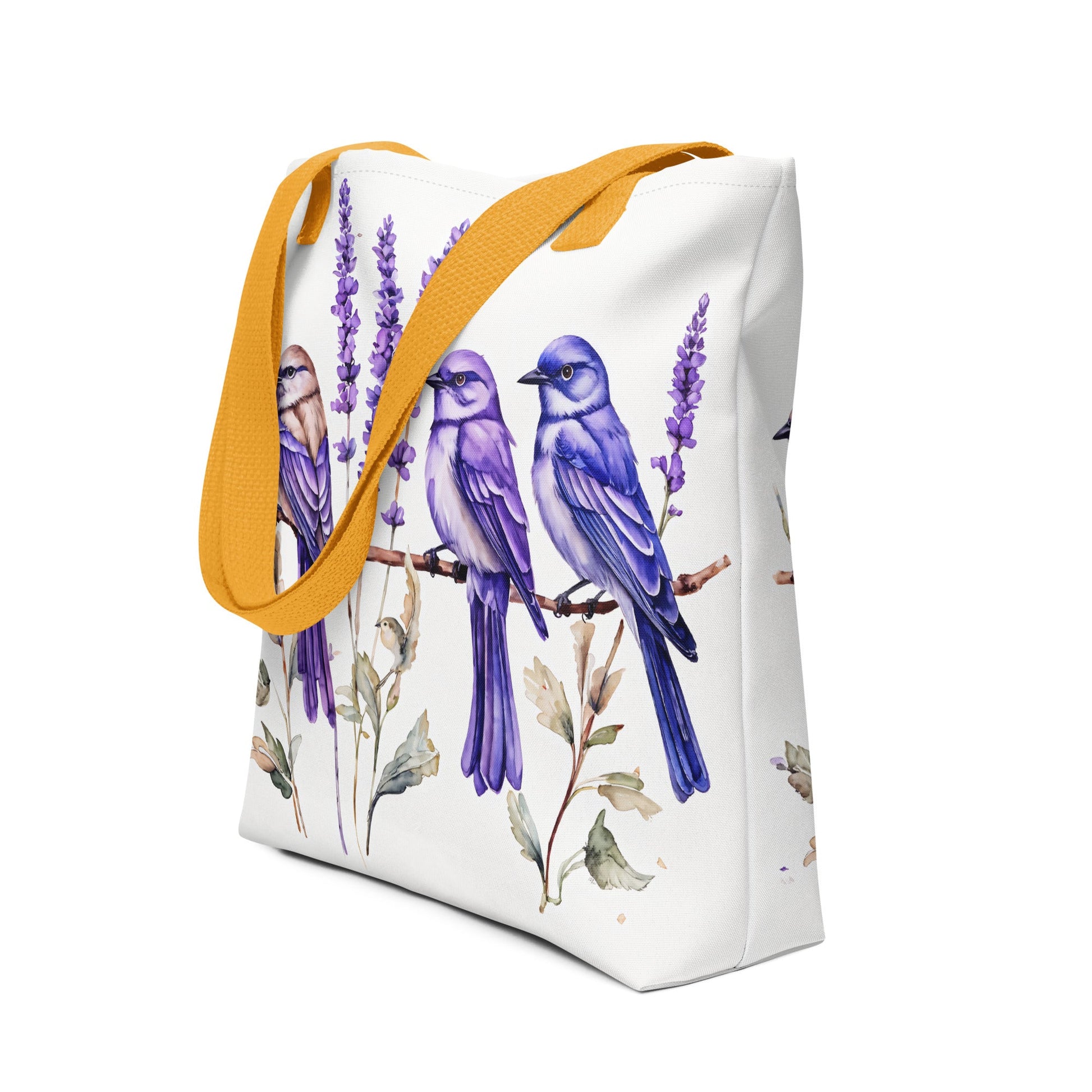 Lavender Watercolor Birds Tote Bag - Tote Bags - Discovery Co.