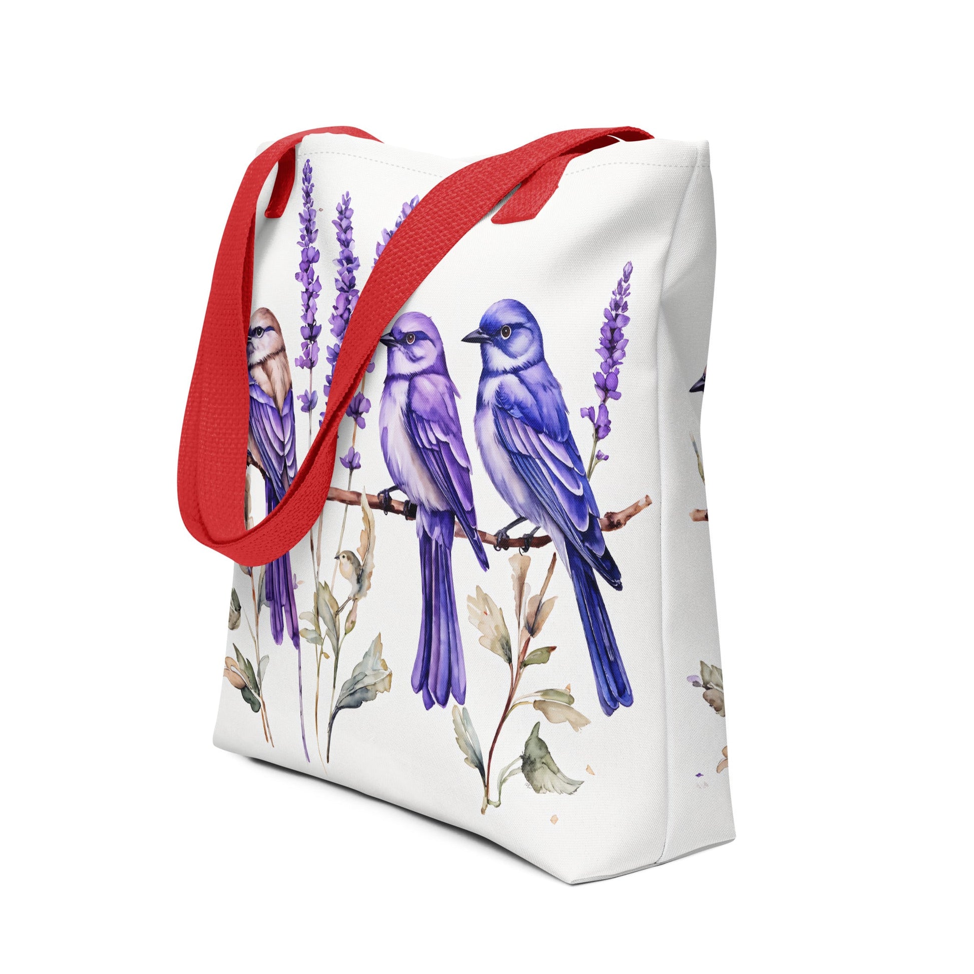 Lavender Watercolor Birds Tote Bag - Tote Bags - Discovery Co.