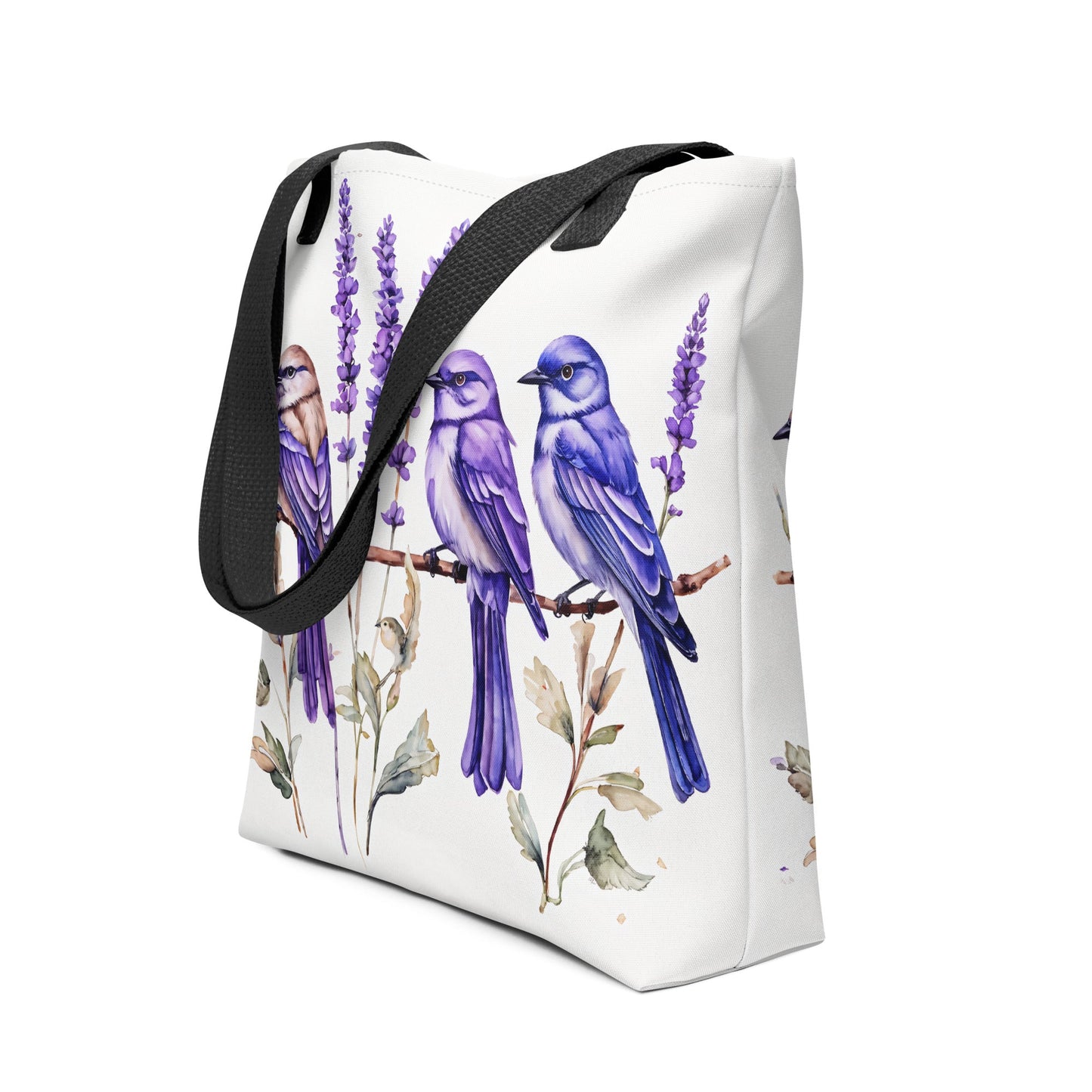 Lavender Watercolor Birds Tote Bag - Tote Bags - Discovery Co.