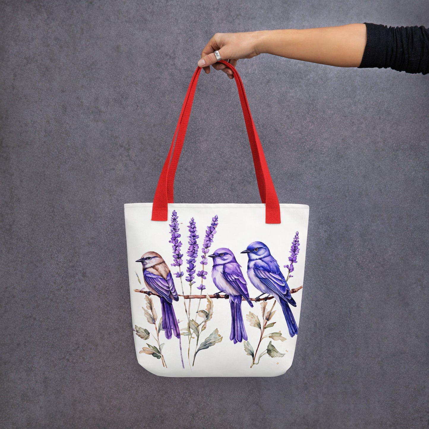 Lavender Watercolor Birds Tote Bag - Tote Bags - Discovery Co.