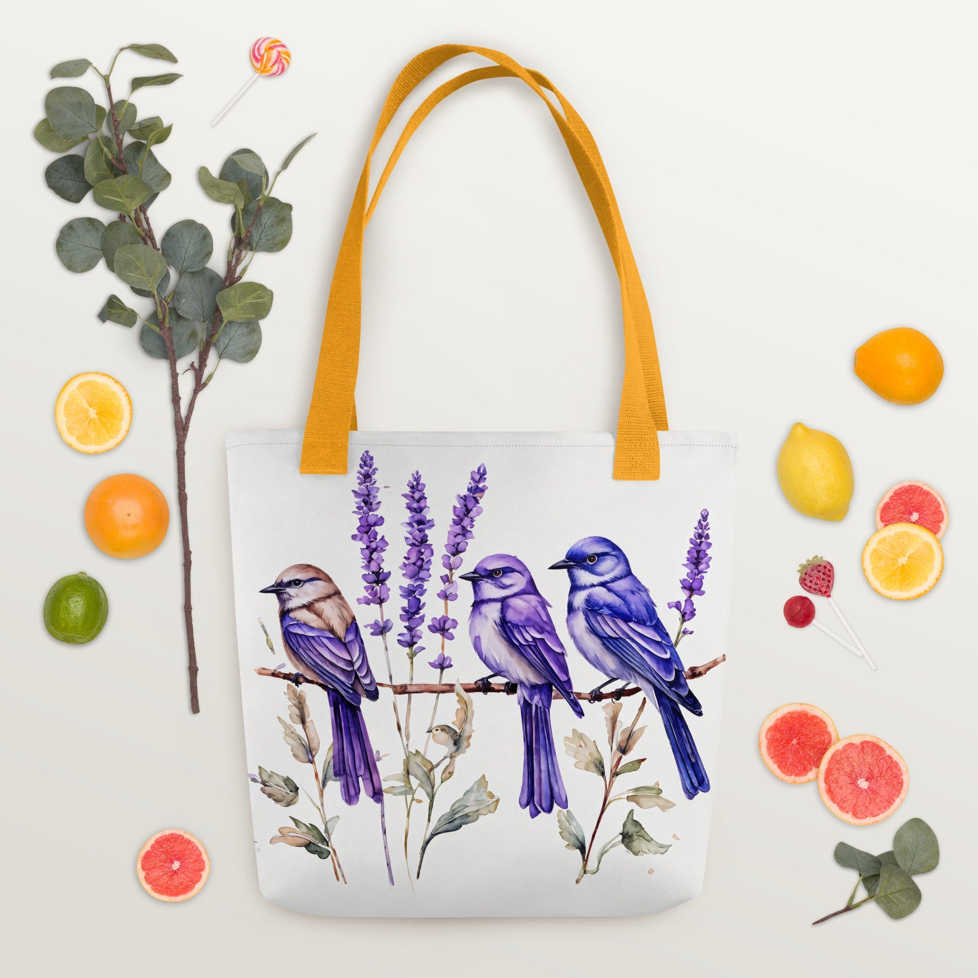 Lavender Watercolor Birds Tote Bag - Tote Bags - Discovery Co.