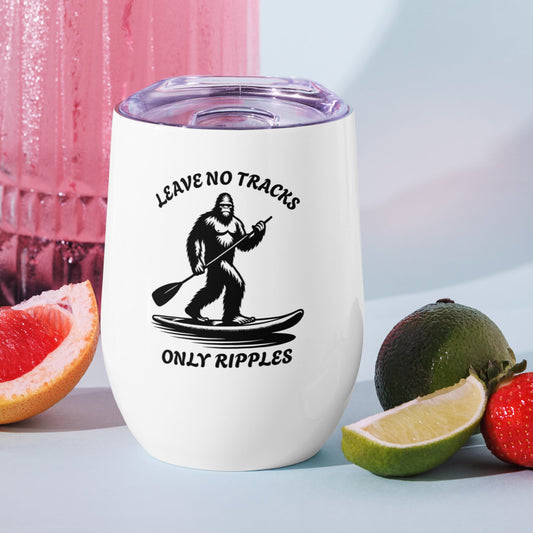 Leave No Tracks Only Ripples Stainless Steel Wine Tumbler - Steel Tumbler - Discovery Co.