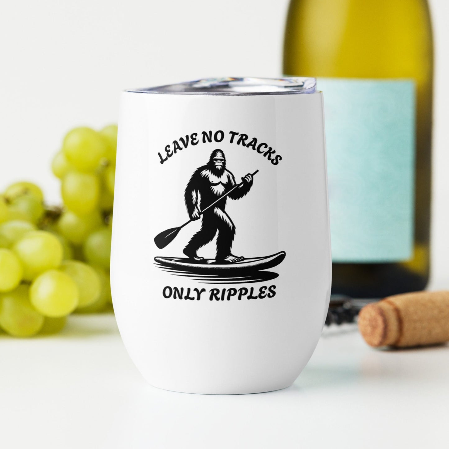Leave No Tracks Only Ripples Stainless Steel Wine Tumbler - Steel Tumbler - Discovery Co.