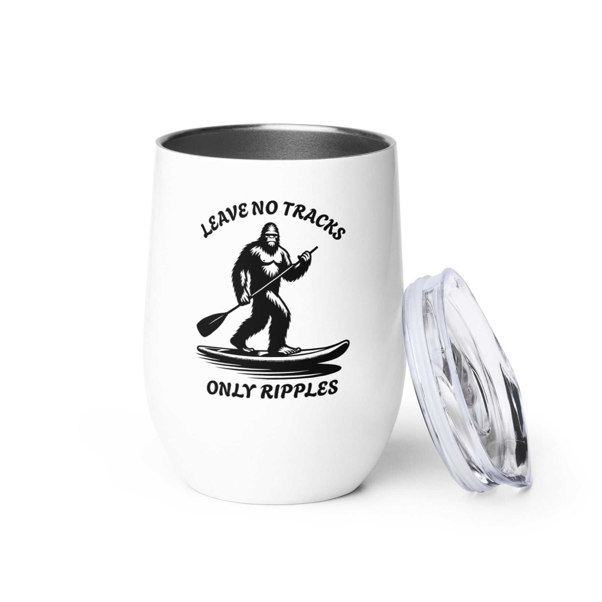 Leave No Tracks Only Ripples Stainless Steel Wine Tumbler - Steel Tumbler - Discovery Co.