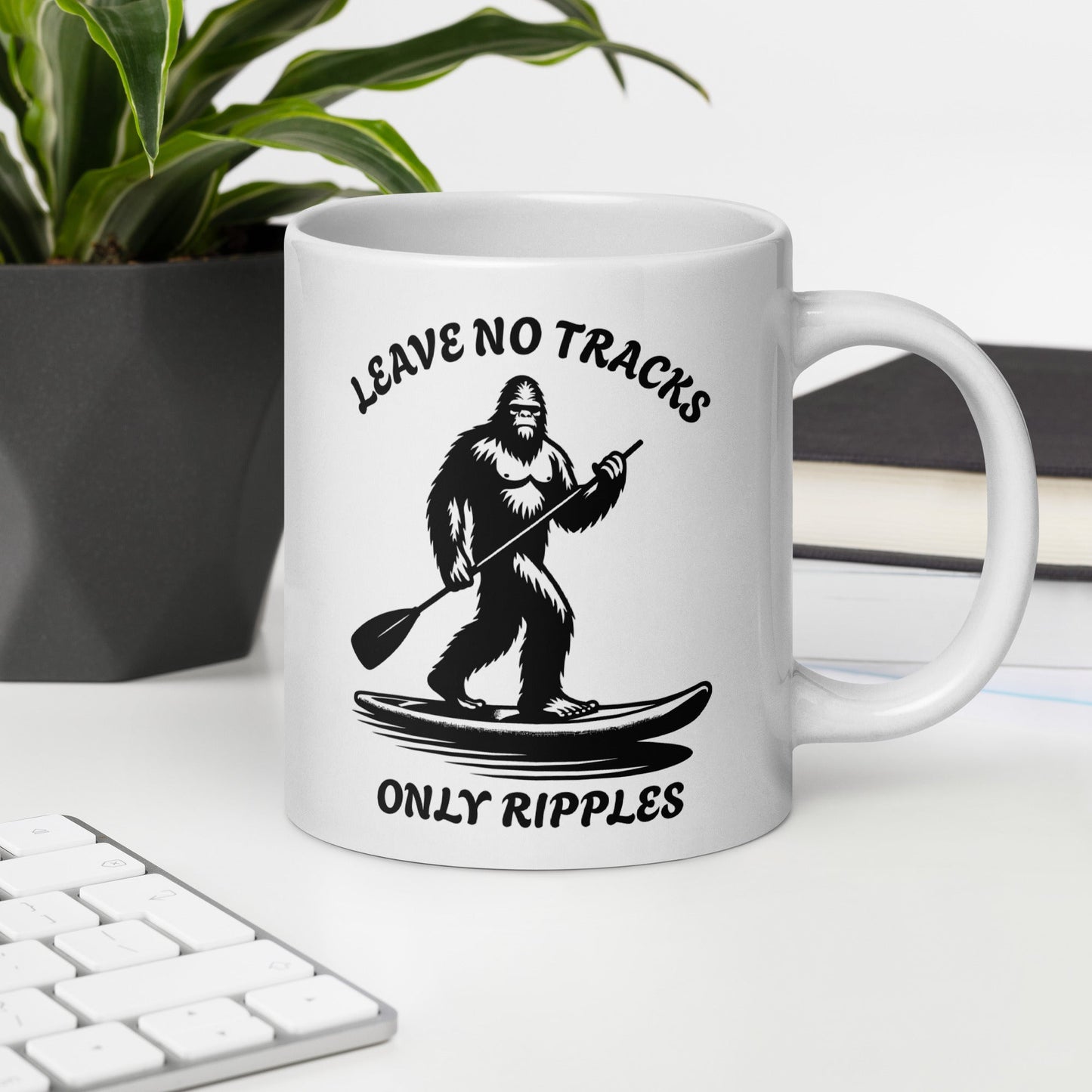 Leave No Tracks Only Ripples White Glossy Mug (11 oz, 15 oz, 20 oz) - Mugs - Discovery Co.