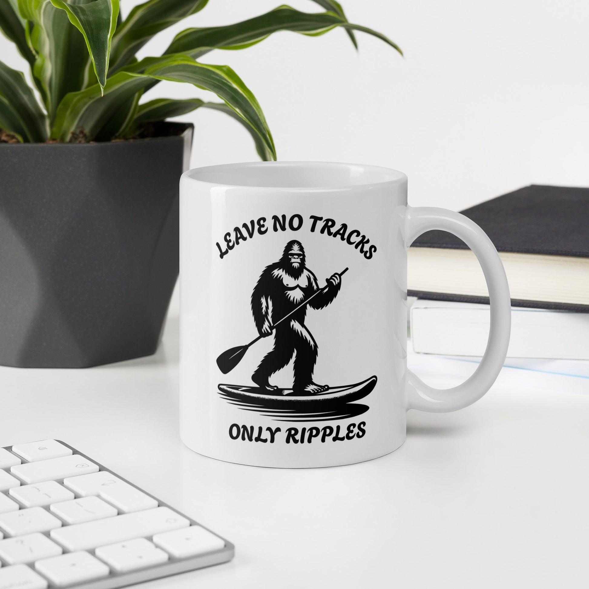 Leave No Tracks Only Ripples White Glossy Mug (11 oz, 15 oz, 20 oz) - Mugs - Discovery Co.