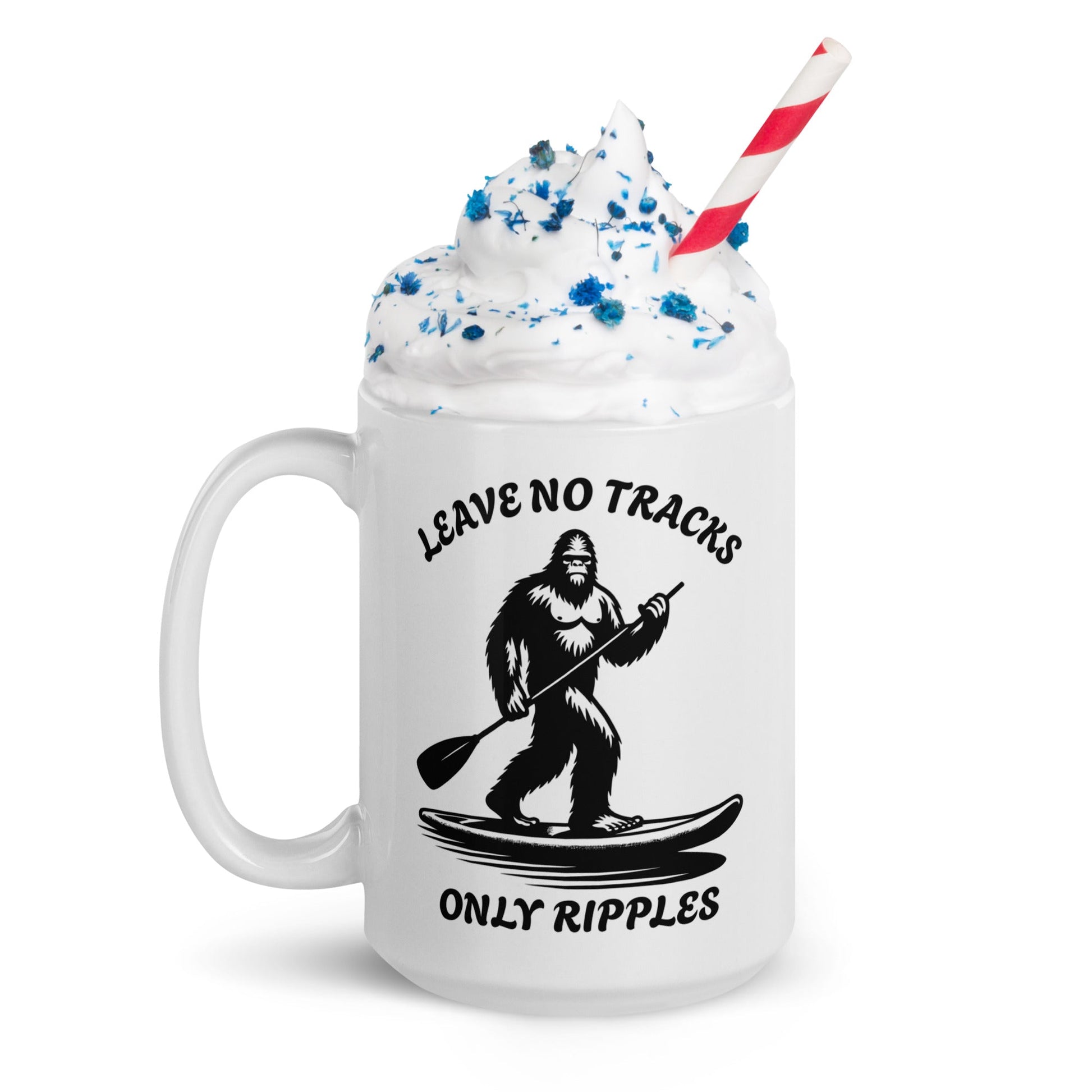 Leave No Tracks Only Ripples White Glossy Mug (11 oz, 15 oz, 20 oz) - Mugs - Discovery Co.