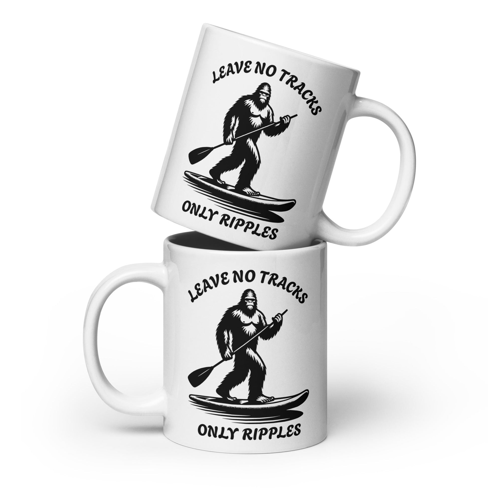 Leave No Tracks Only Ripples White Glossy Mug (11 oz, 15 oz, 20 oz) - Mugs - Discovery Co.