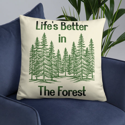 Life's Better In The Forest Basic Pillow - Pillows - Discovery Co.