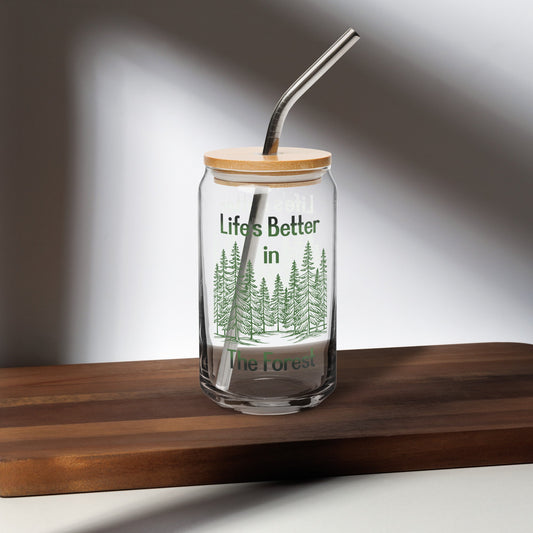 Life's Better In The Forest Can - Shaped Glass - Can - Shaped Glass - Discovery Co.