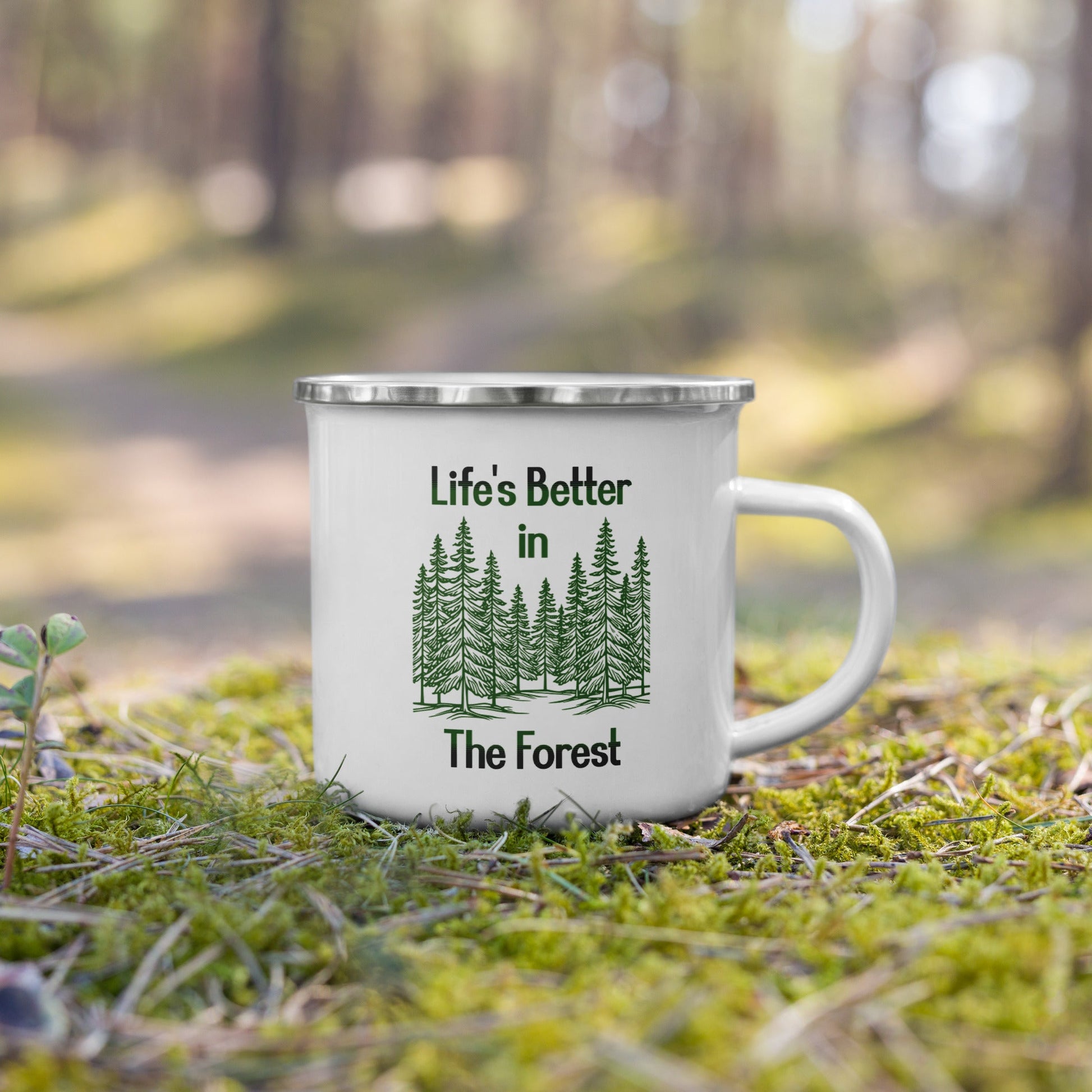 Life's Better In The Forest Enamel Mug - Mugs - Discovery Co.
