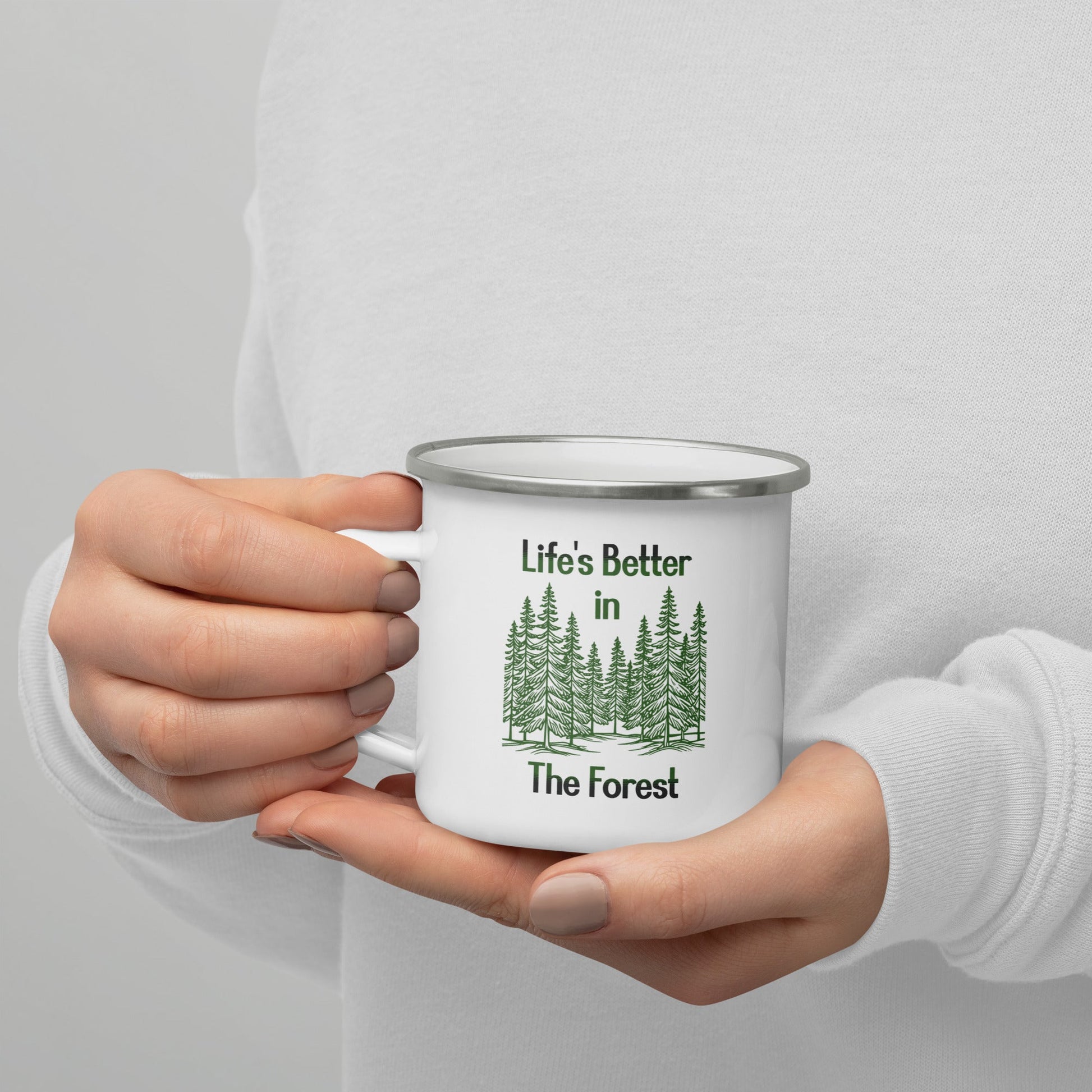 Life's Better In The Forest Enamel Mug - Mugs - Discovery Co.