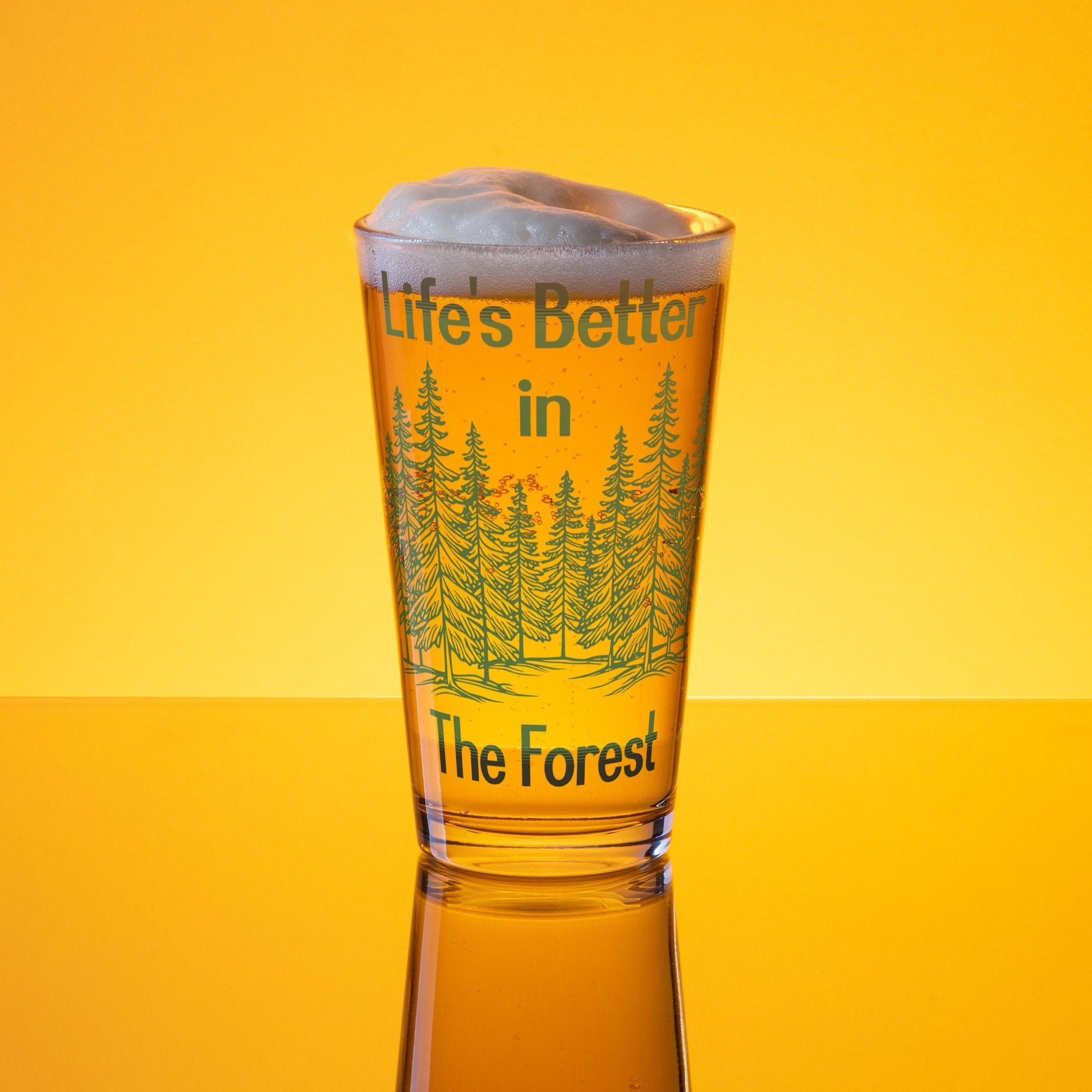 Life's Better In The Forest Pint Glass - Beer Glass - Discovery Co.