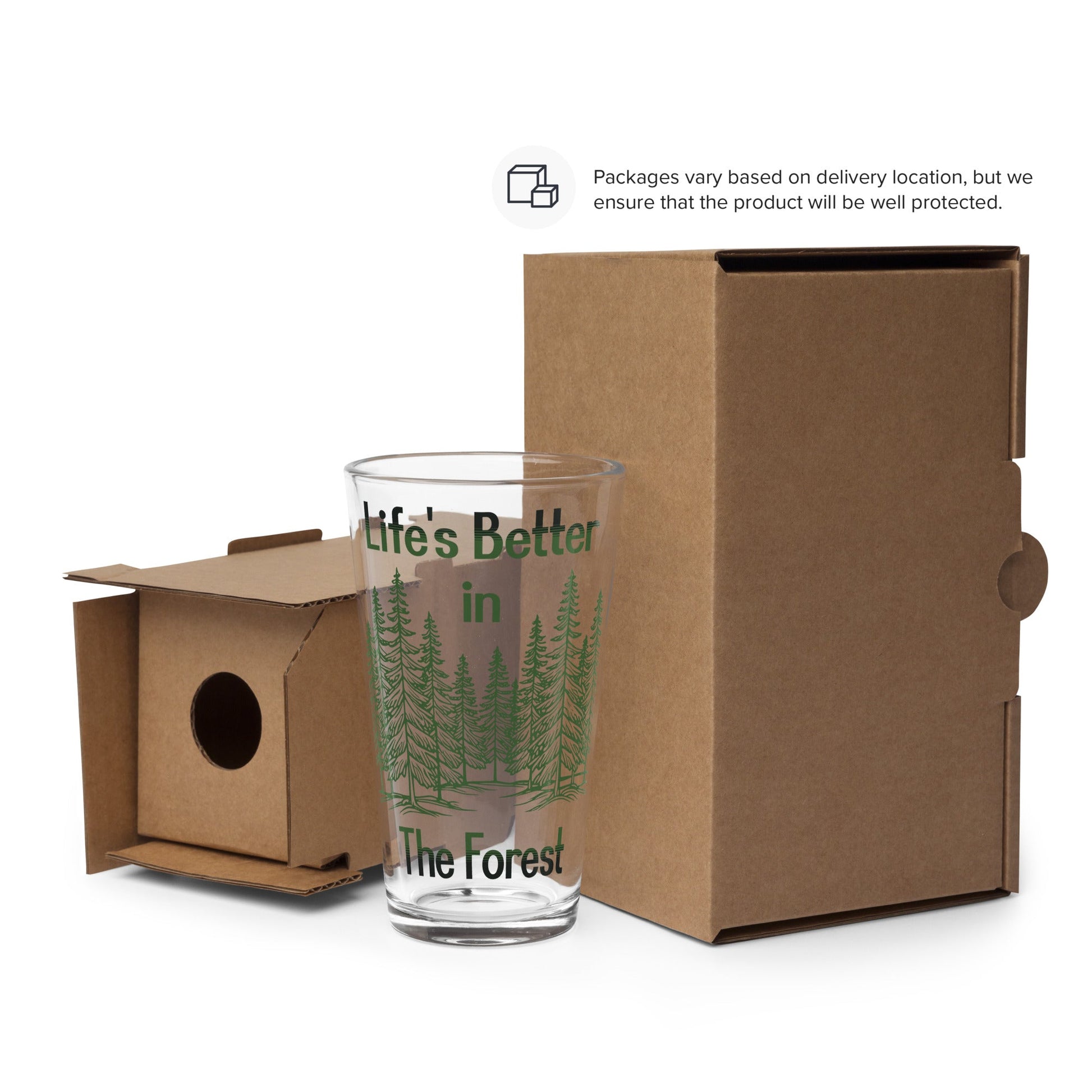 Life's Better In The Forest Pint Glass - Beer Glass - Discovery Co.