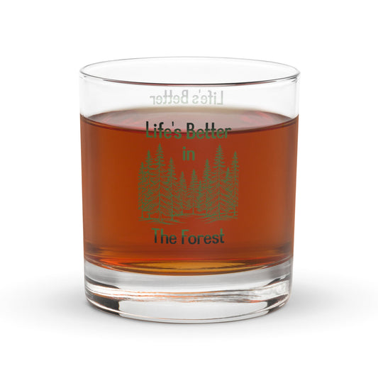 Life's Better In The Forest Rocks Glass - Rocks Glass - Discovery Co.