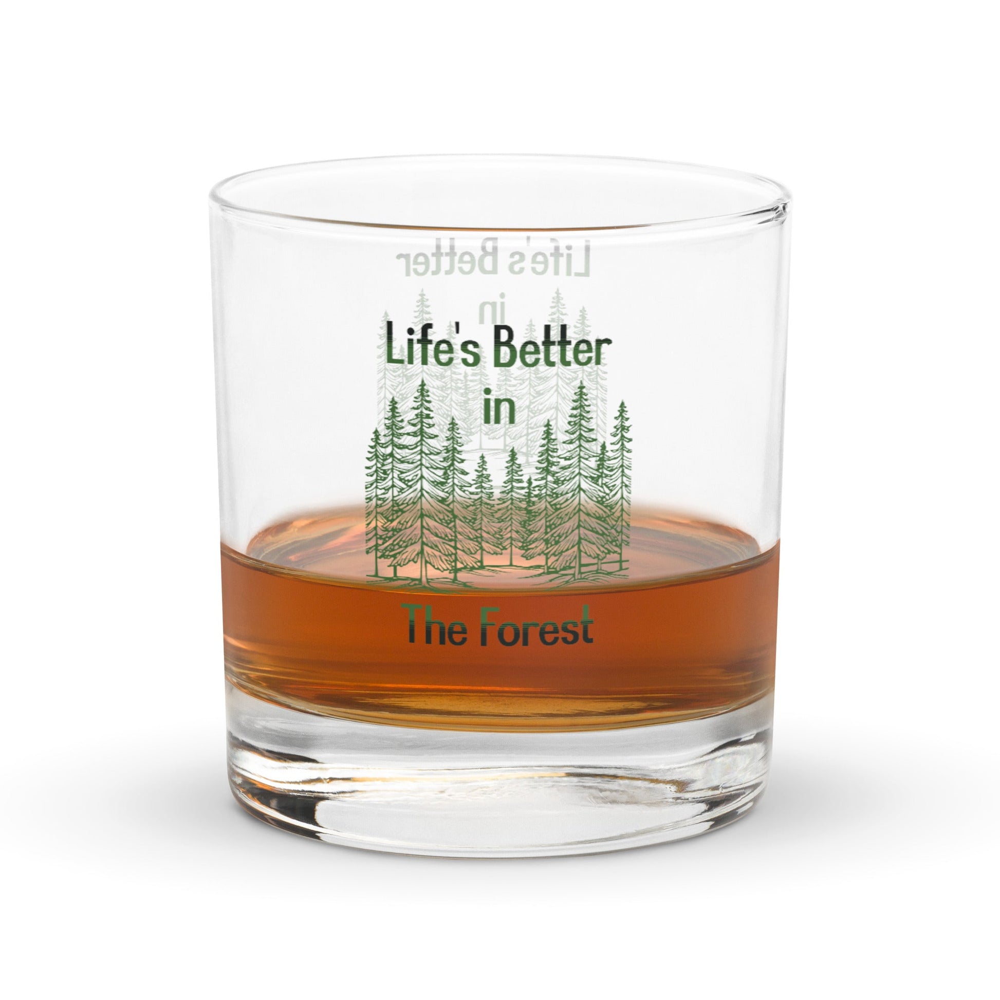 Life's Better In The Forest Rocks Glass - Rocks Glass - Discovery Co.