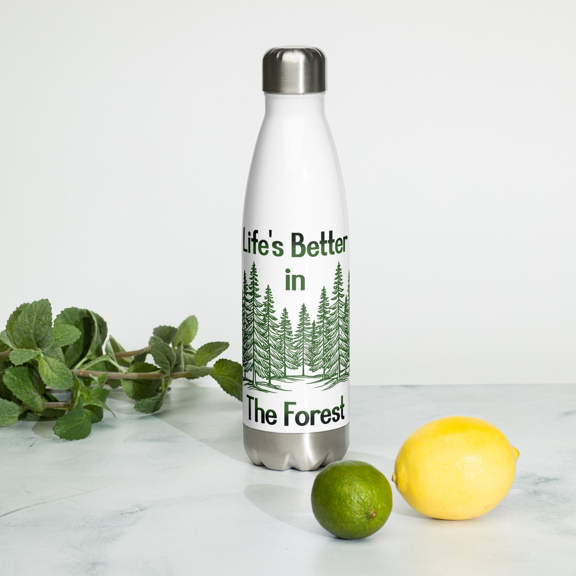 Life's Better In The Forest Stainless Steel Water Bottle - Stainless Steel Water Bottle - Discovery Co.