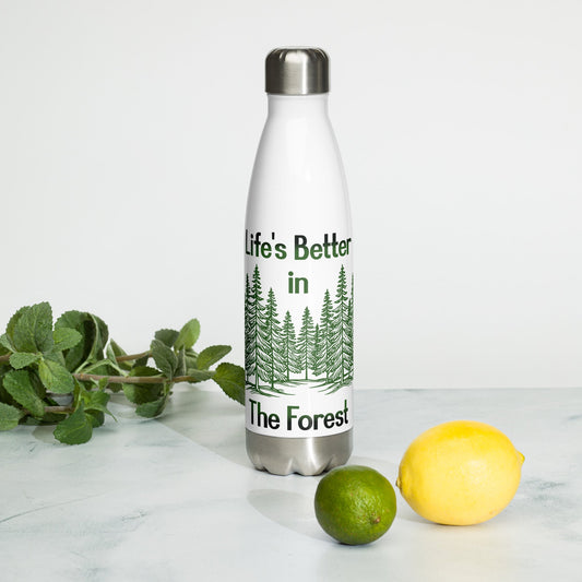 Life's Better In The Forest Stainless Steel Water Bottle - Stainless Steel Water Bottle - Discovery Co.