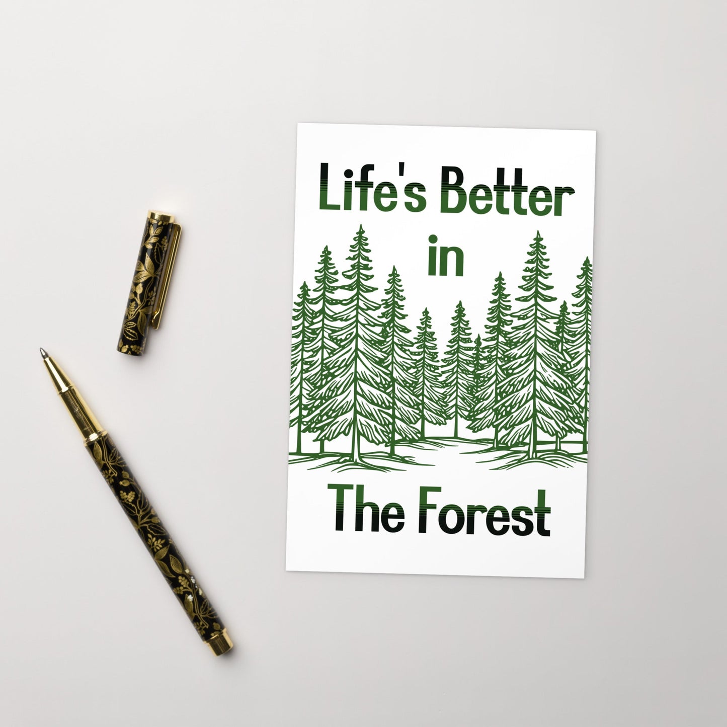 Life's Better In The Forest Standard Postcard - Post Cards - Discovery Co.