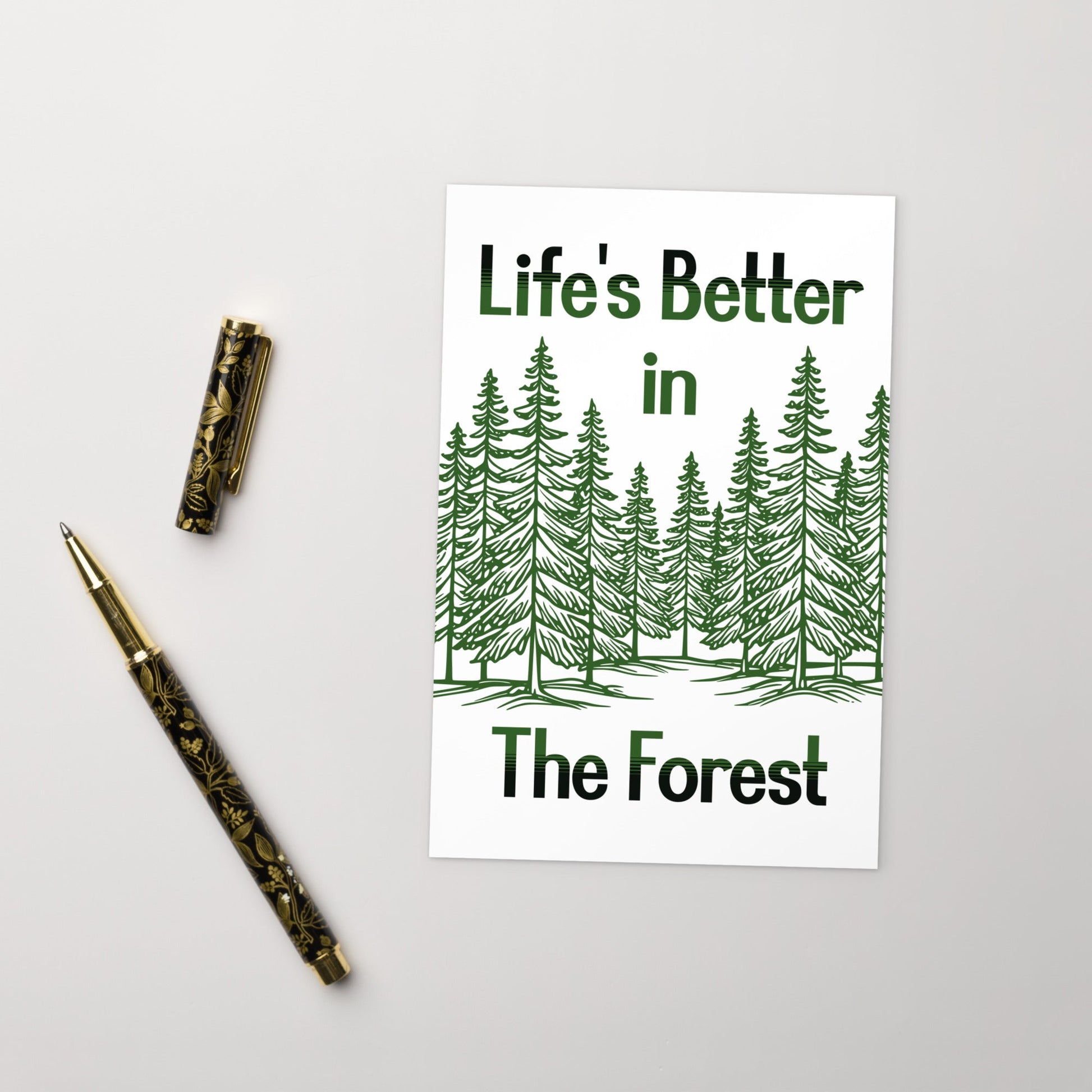 Life's Better In The Forest Standard Postcard - Post Cards - Discovery Co.