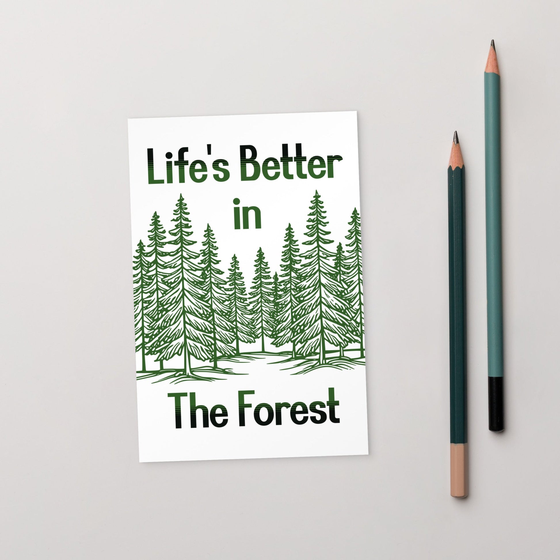 Life's Better In The Forest Standard Postcard - Post Cards - Discovery Co.
