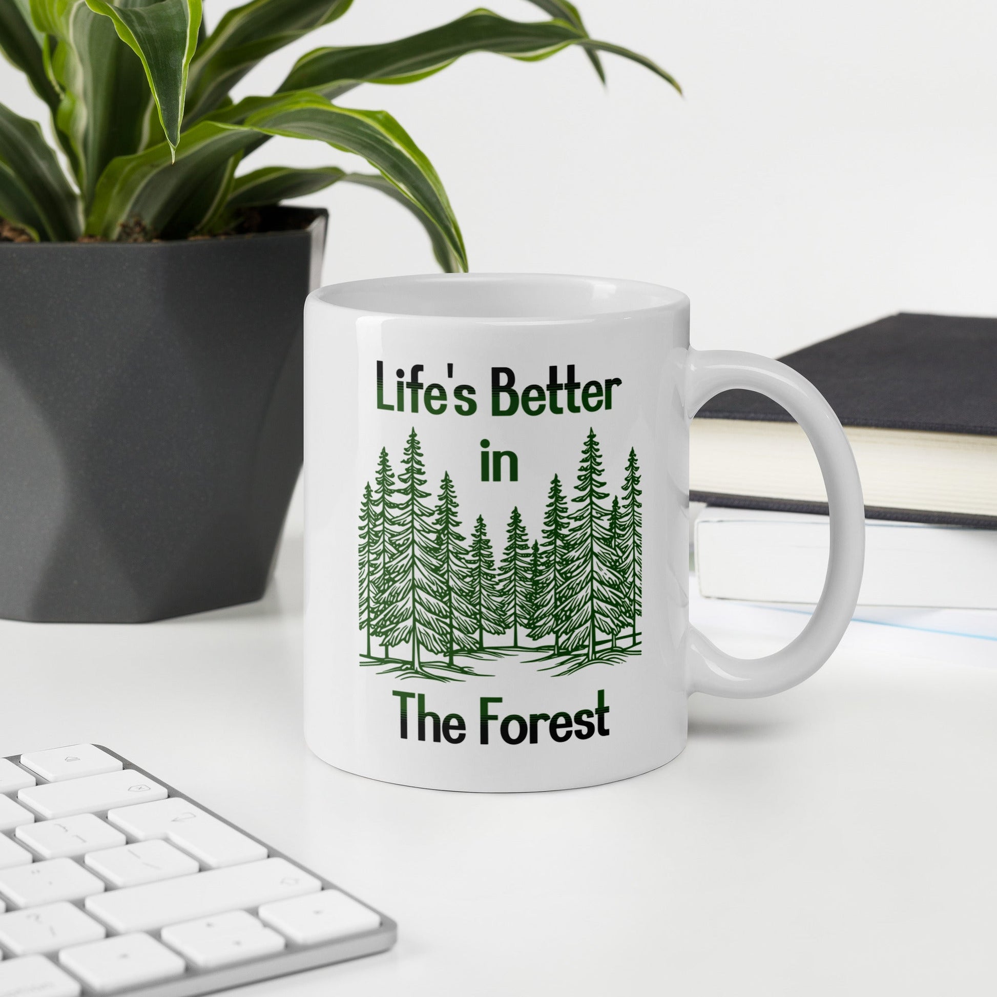 Life's Better In The Forest White Glossy Mug (11 oz. 15 oz, 20 oz) - Mugs - Discovery Co.