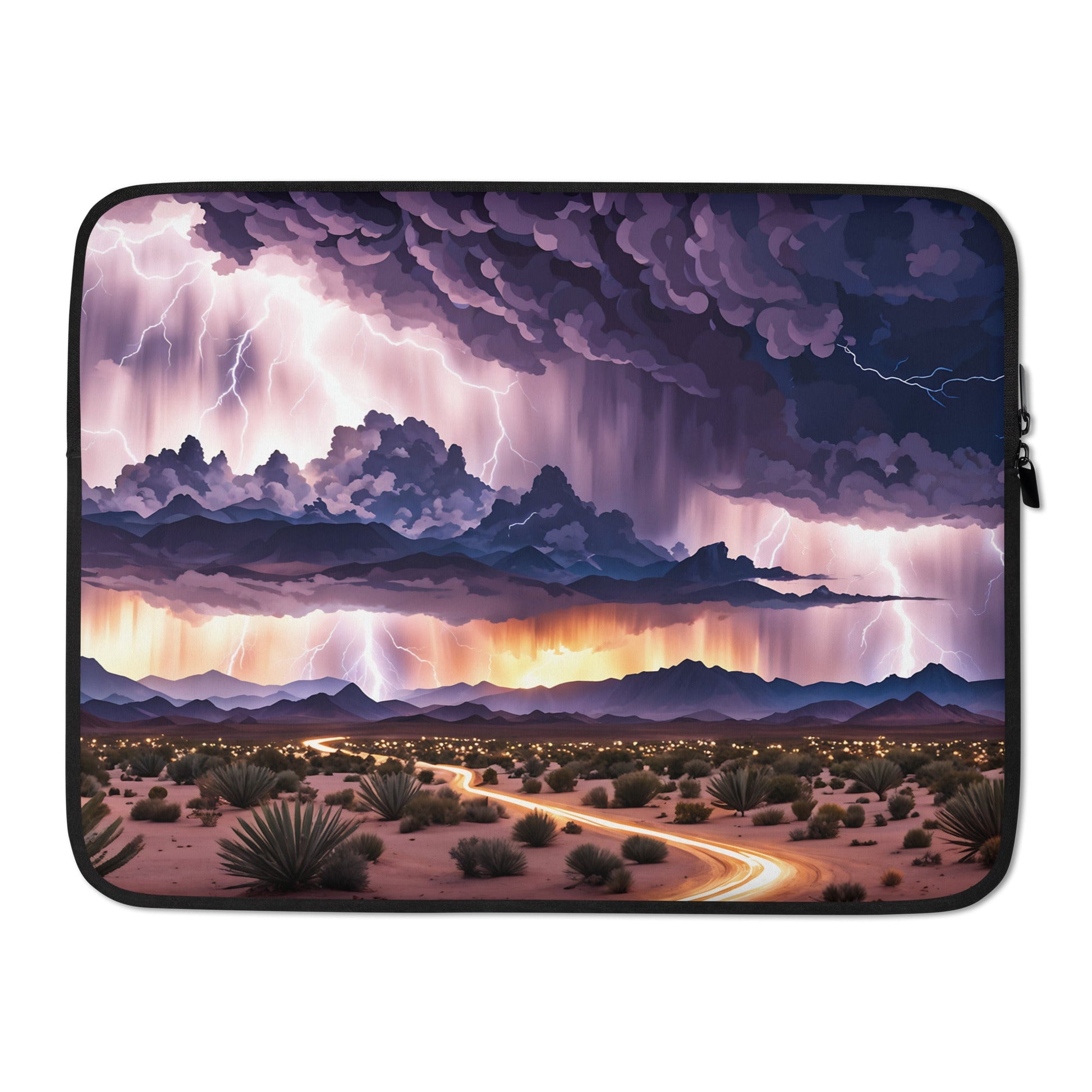 Lightening Over The Desert II Laptop Sleeve - Laptop Cases - Discovery Co.