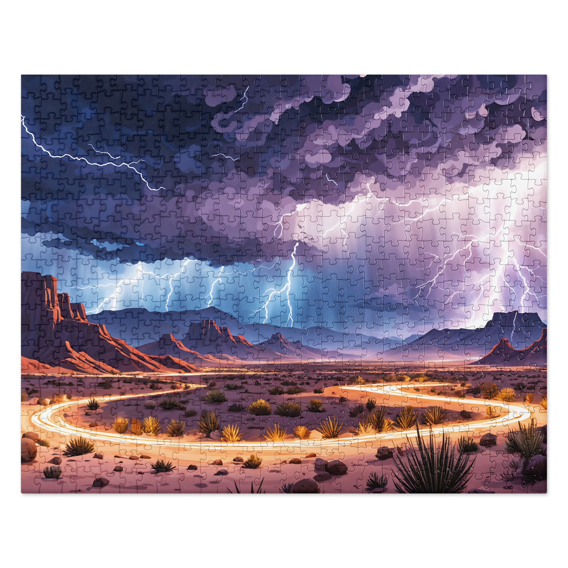 Lightening Over The Desert Jigsaw Puzzle - Puzzle - Discovery Co.