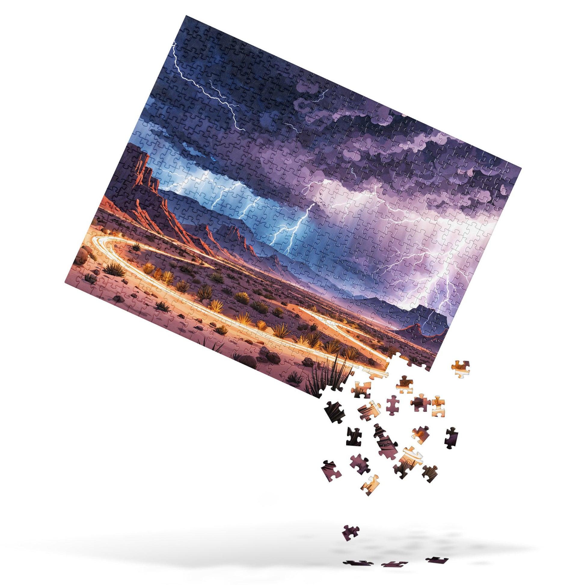 Lightening Over The Desert Jigsaw Puzzle - Puzzle - Discovery Co.