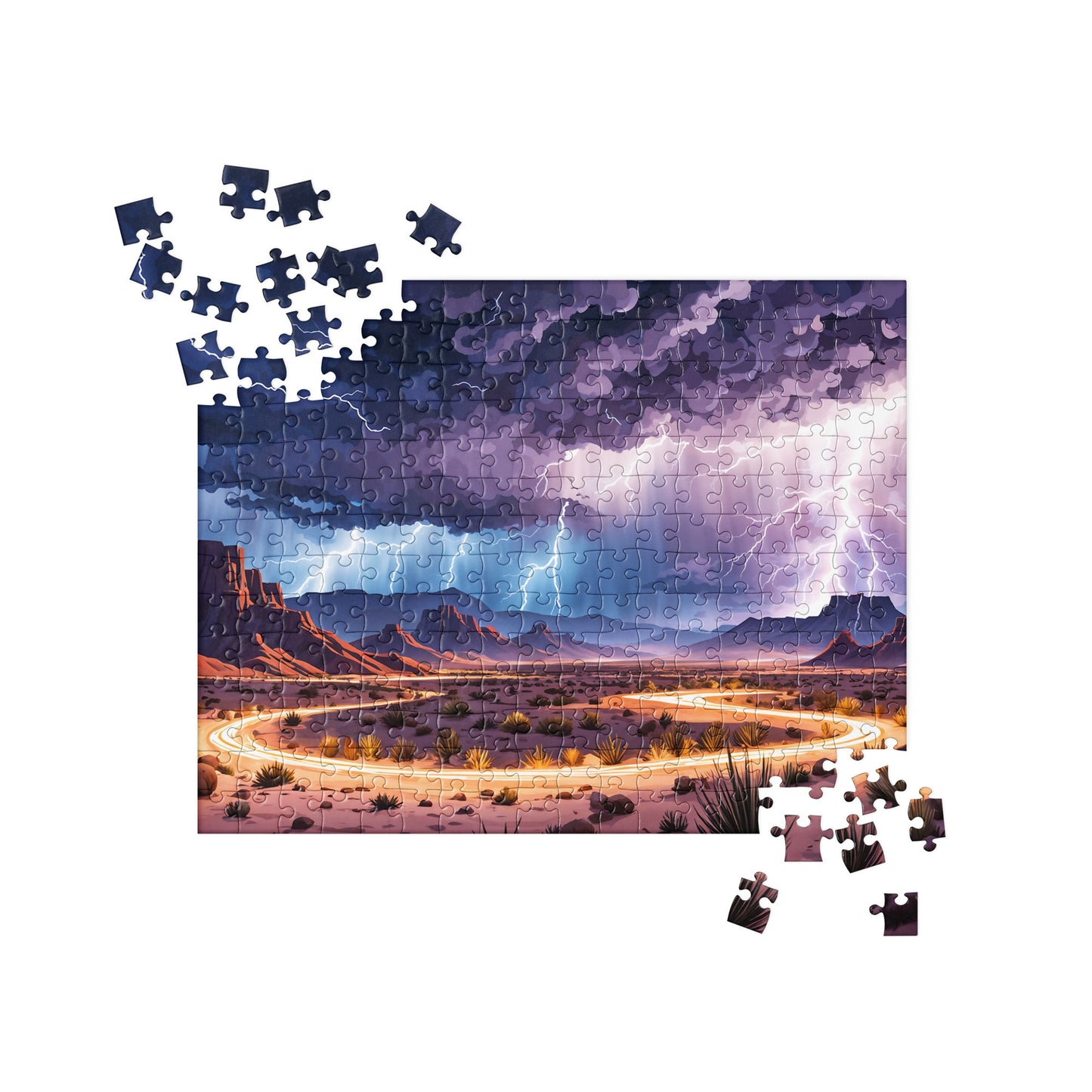 Lightening Over The Desert Jigsaw Puzzle - Puzzle - Discovery Co.