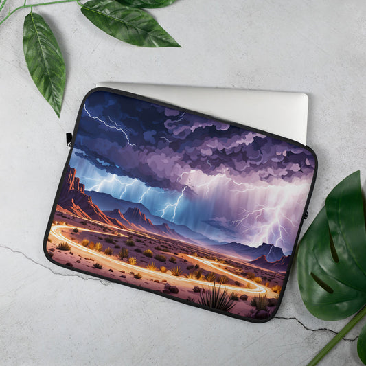 Lightening Over The Desert Laptop Sleeve - Laptop Cases - Discovery Co.