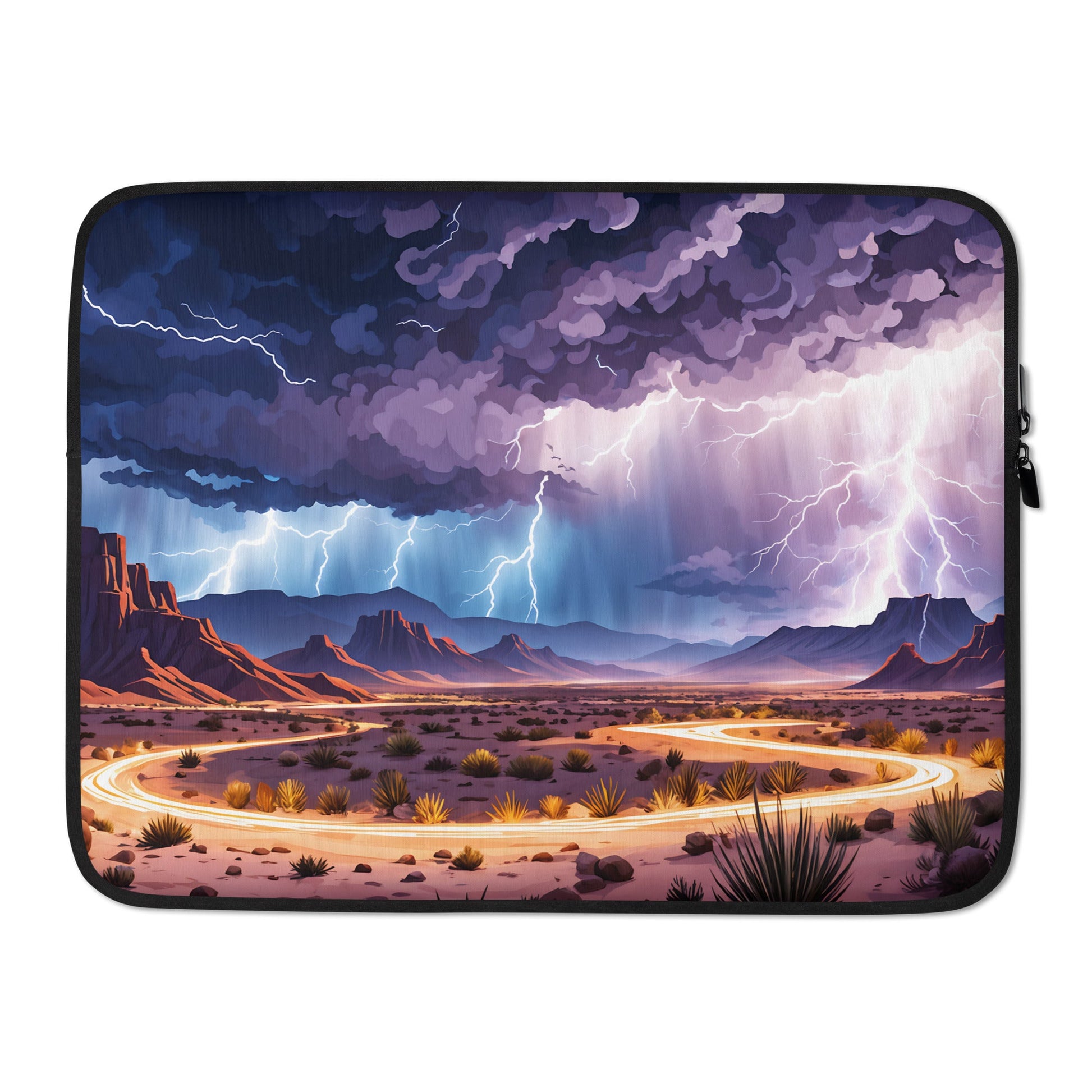 Lightening Over The Desert Laptop Sleeve - Laptop Cases - Discovery Co.