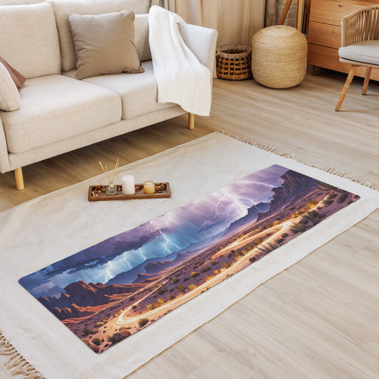 Lightening Over The Desert Yoga Mat - Yoga Mat - Discovery Co.