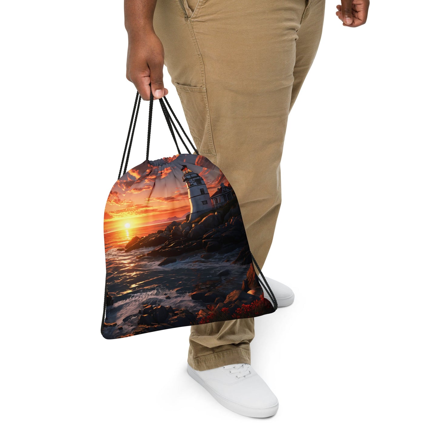 Lighthouse Drawstring Bag - Drawstring Bag - Discovery Co.