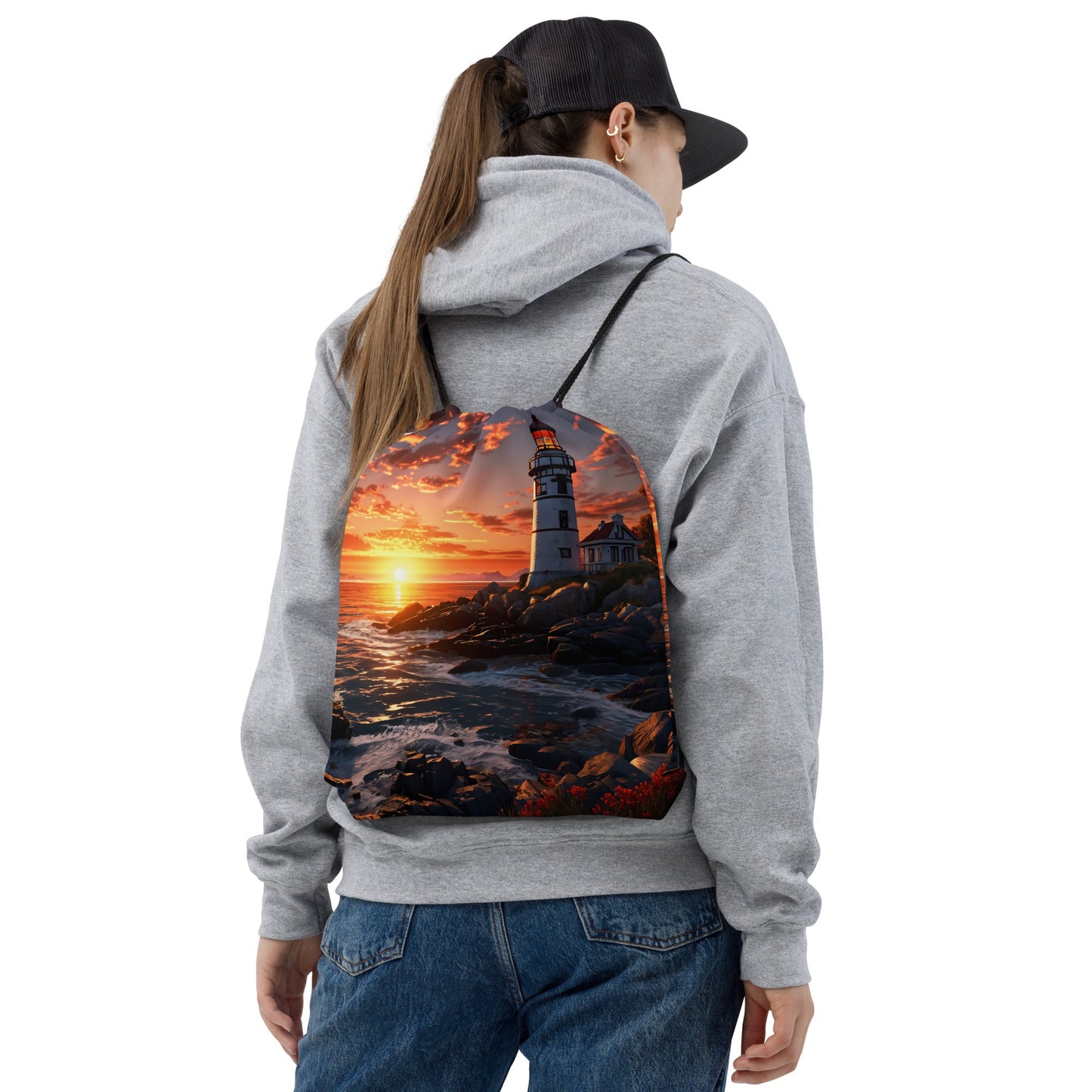 Lighthouse Drawstring Bag - Drawstring Bag - Discovery Co.