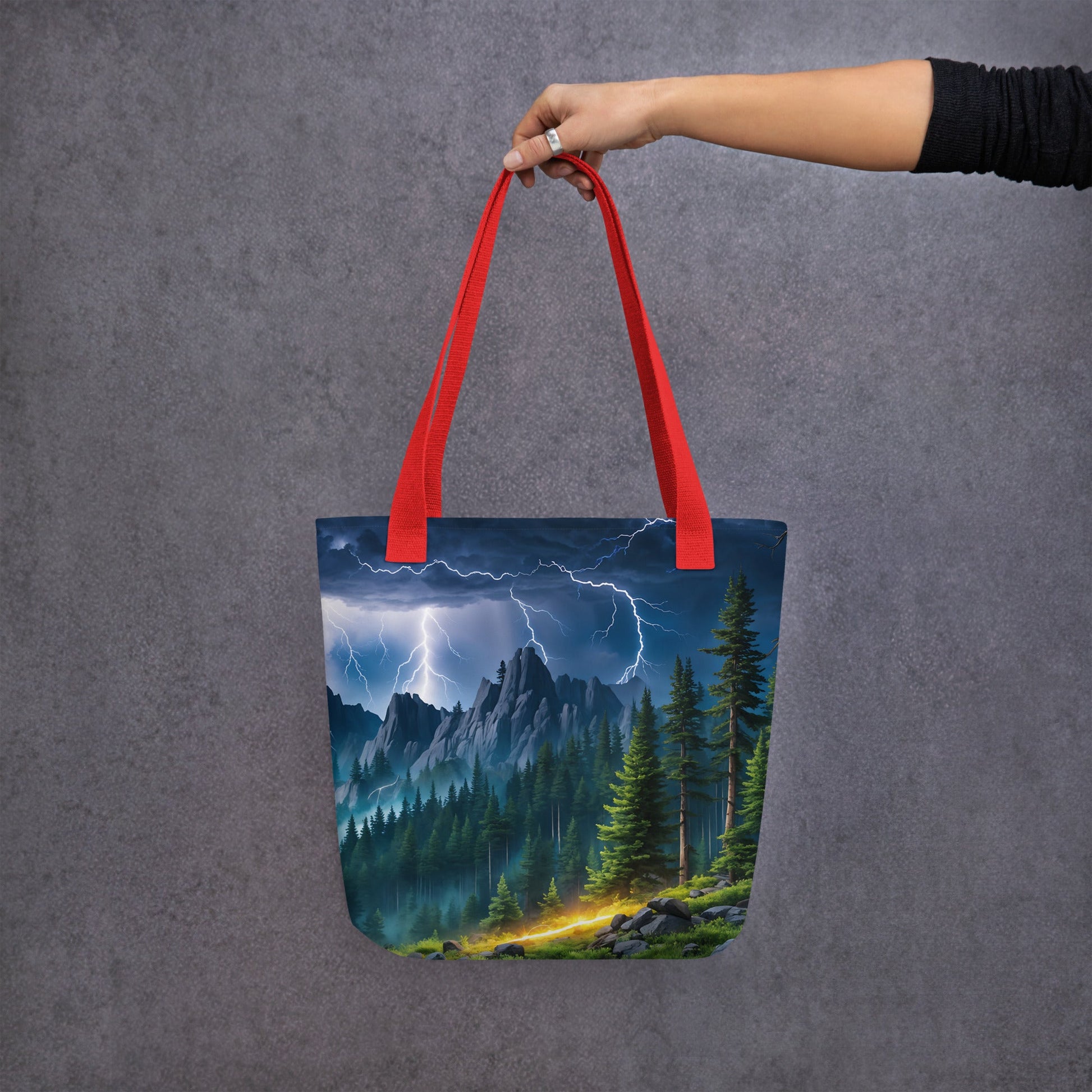 Lightning In The Forest Tote Bag - Tote Bags - Discovery Co.