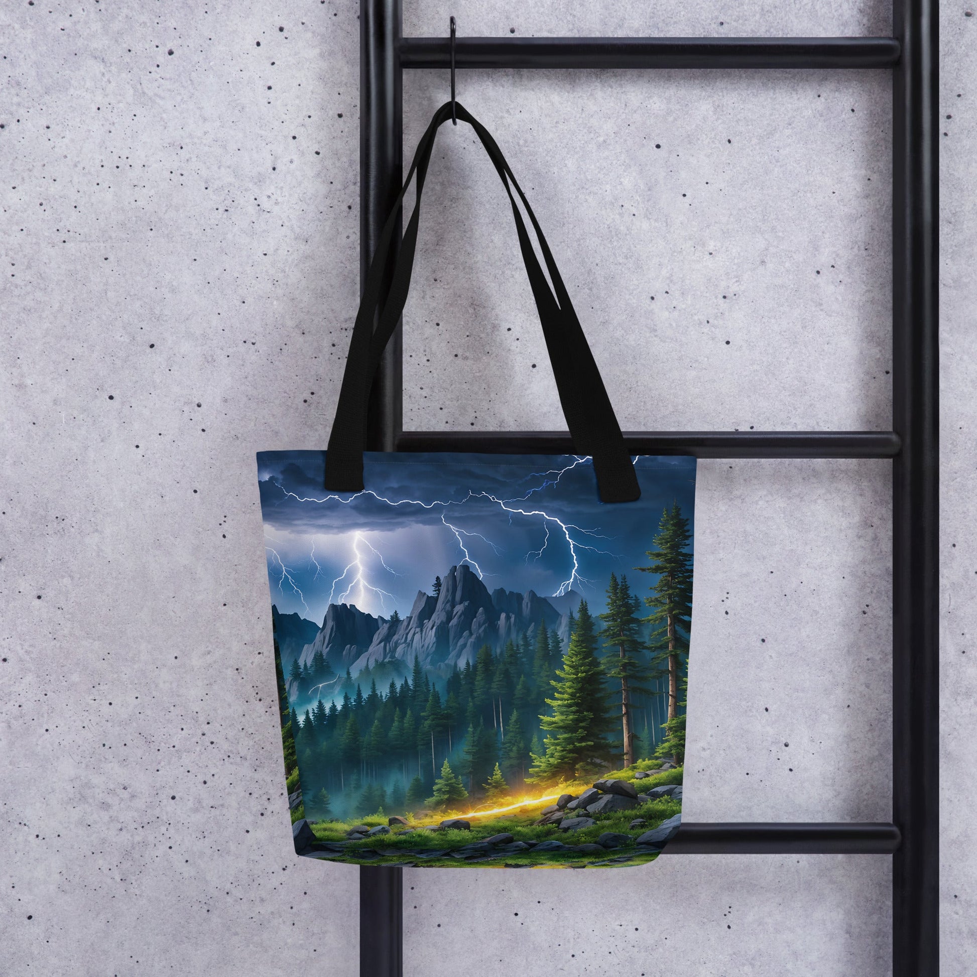 Lightning In The Forest Tote Bag - Tote Bags - Discovery Co.