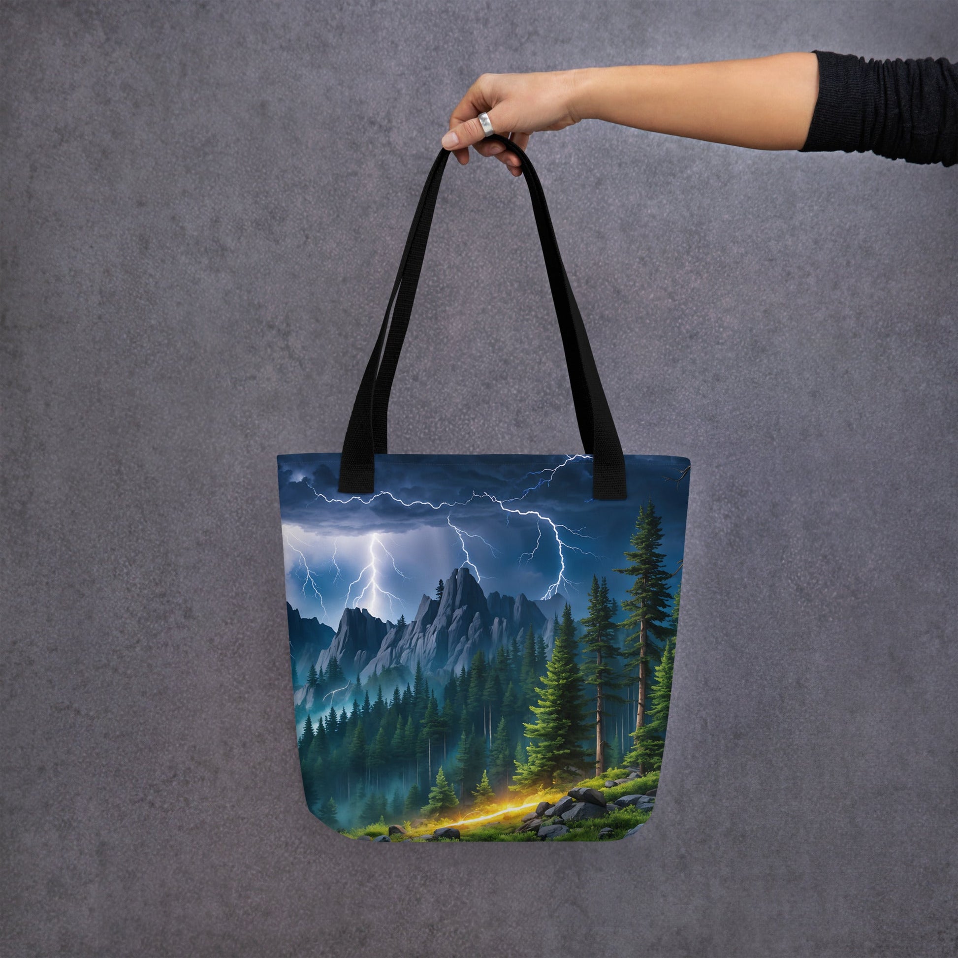 Lightning In The Forest Tote Bag - Tote Bags - Discovery Co.